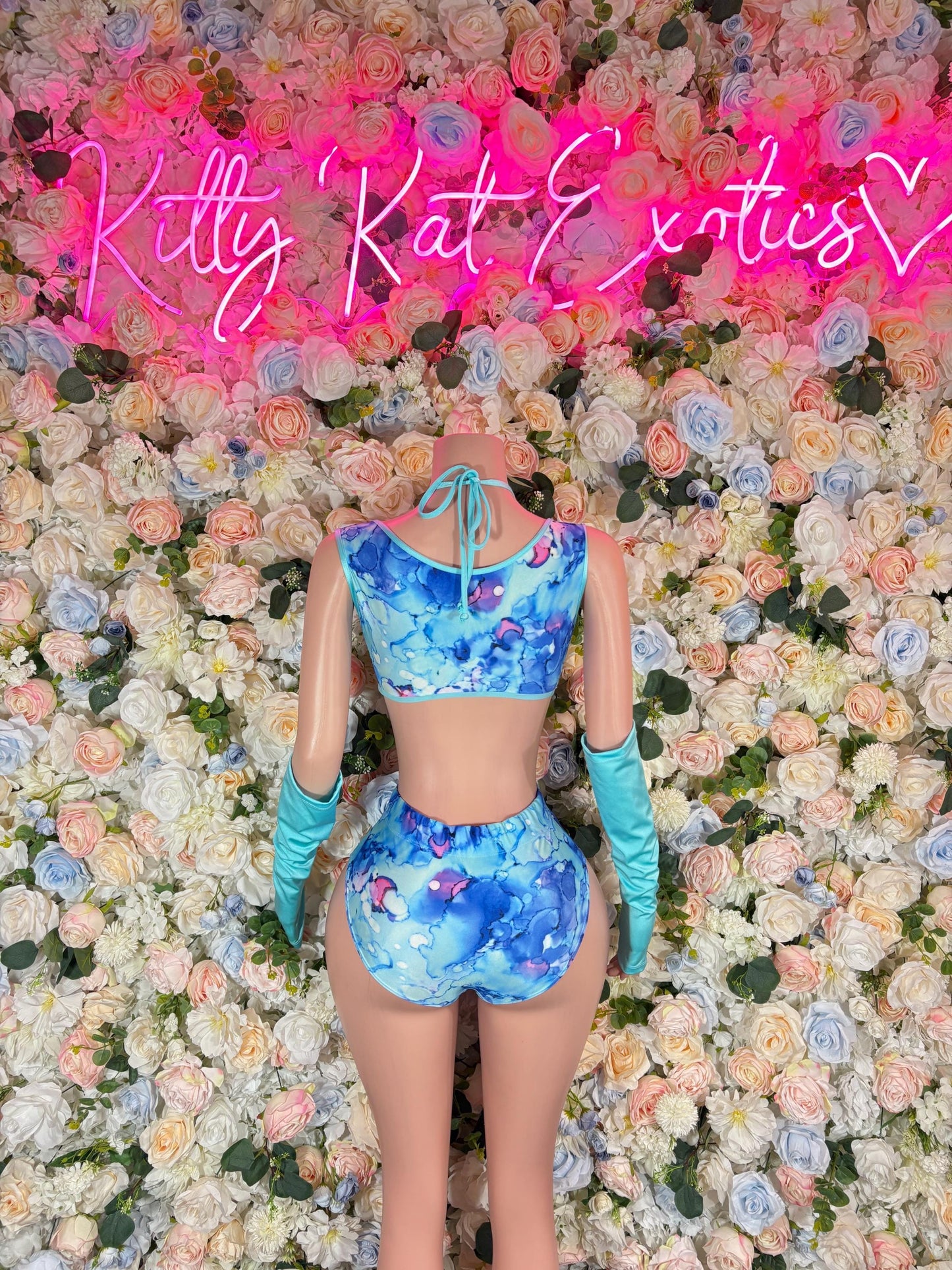 Rave Outfit One-Piece Multicolor Trippy Bodysuit With Sleeves  Festival Wear Ravewear Festive Costume