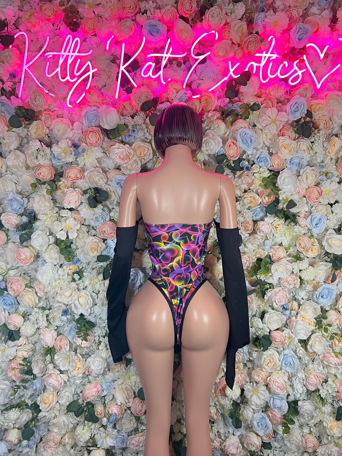 Rave Outfit Festival One Piece Bodysuit Multicolor  - Sexy Performance Costume, Latin Sultry, Bold Dance Outfit, Womens Party Outfit