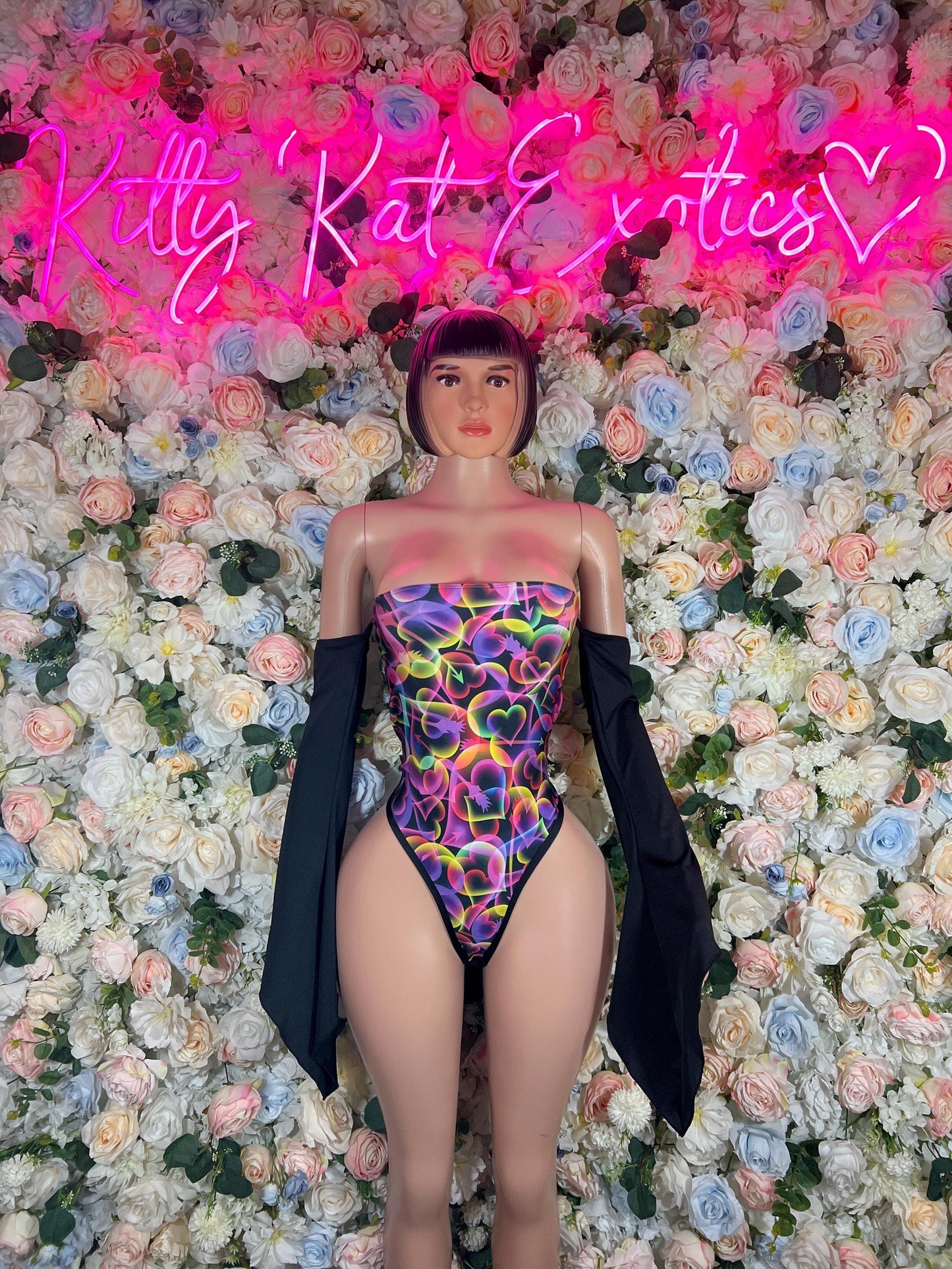 Rave Outfit Festival One Piece Bodysuit Multicolor  - Sexy Performance Costume, Latin Sultry, Bold Dance Outfit, Womens Party Outfit