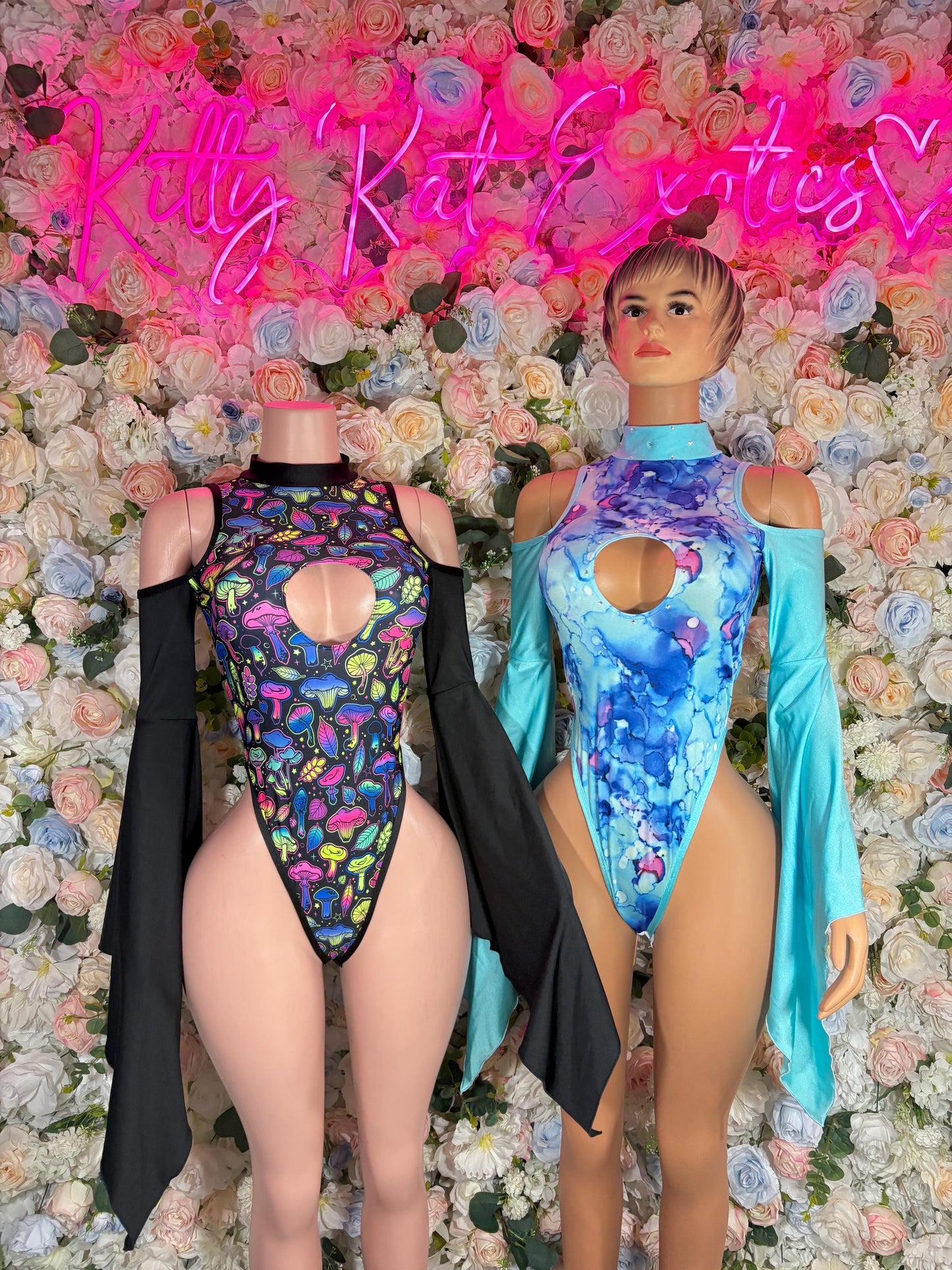 Rave wear Festival One Piece Bodysuit Blue  - Sexy Performance Costume, Latin Sultry, Bold Dance Outfit, Womens Party Outfit