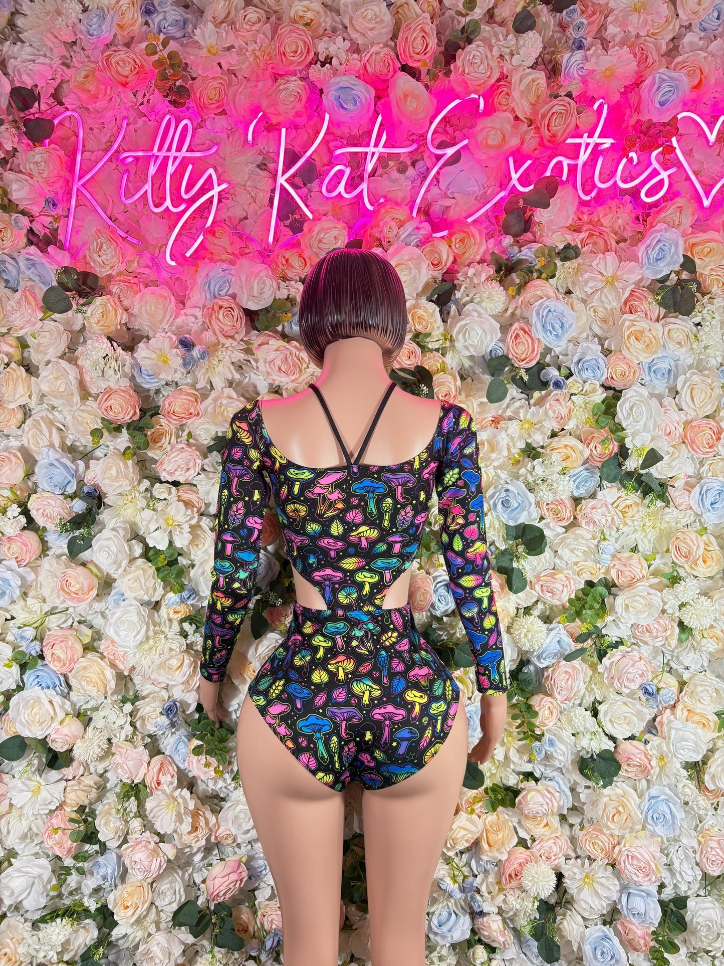 Glow in The Dark Rave Outfit Festival One Piece Bodysuit Black  - Sexy Performance Costume, Latin Sultry, Bold Dance Outfit