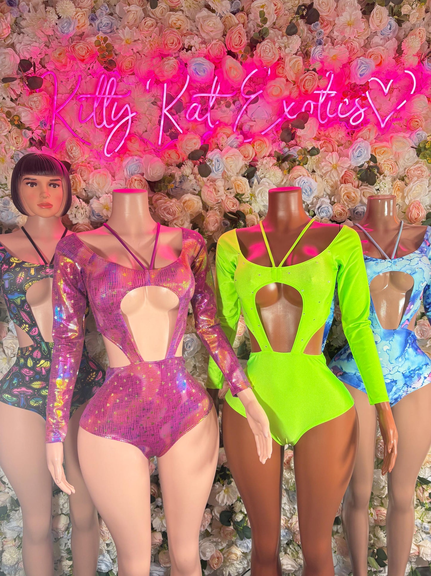 Rave Outfit Festival One Piece Bodysuit Blue  - Sexy Performance Costume, Latin Sultry, Bold Dance Outfit