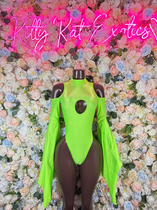 Festival Costume One Piece Bodysuit Neon  - Rave Outfits  Costume, Latin Sultry, Bold Dance Outfit