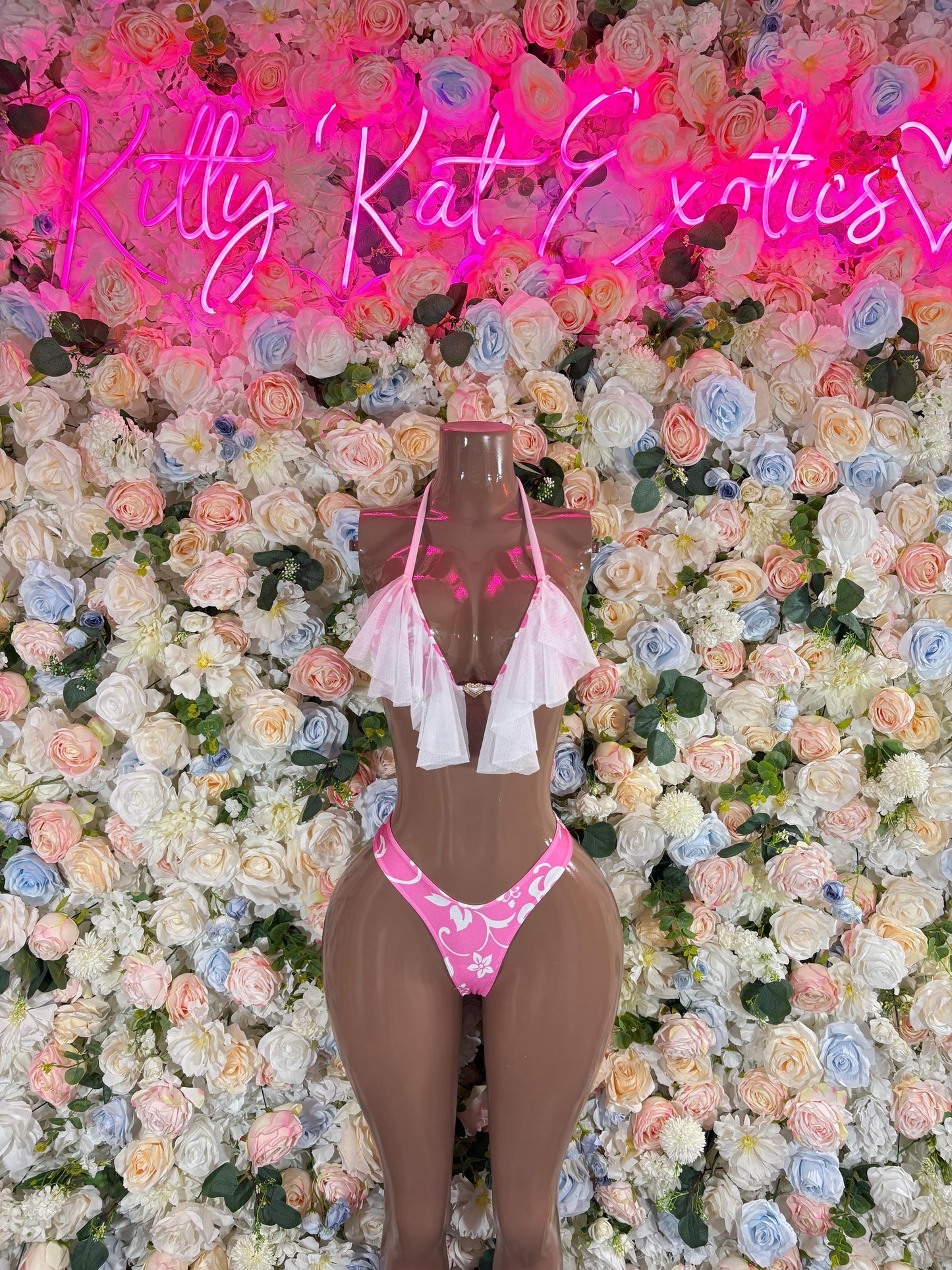 Rave Bikini Two Piece Summer Pink  - Rave Outfits  Festival wear