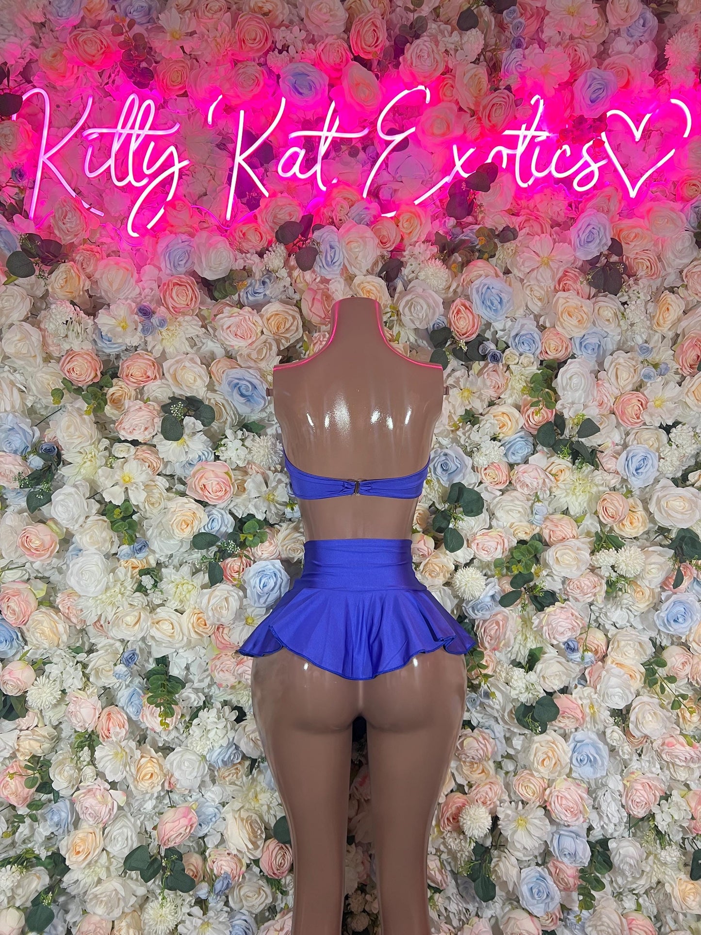 Rave wear Two Piece Purple Skirt Set- Festival, Sexy for Performers, Events, or Special Occasions