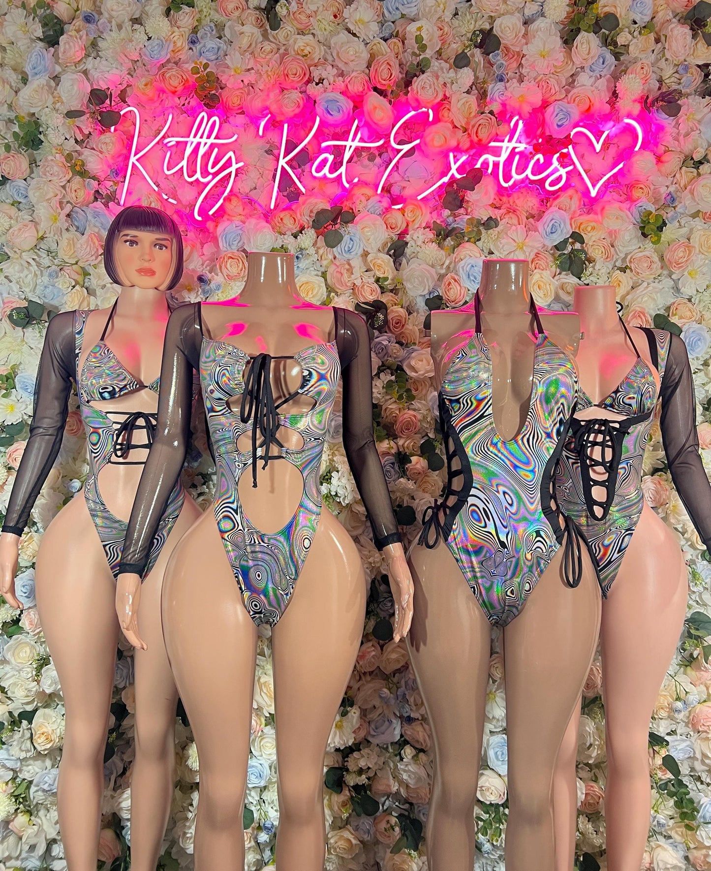 Bottlegirl Bodysuit Metallic Illusion  - Sexy Performance Costume, Exotic Dancewear, Bold Dance Outfit, Womens Party Outfit