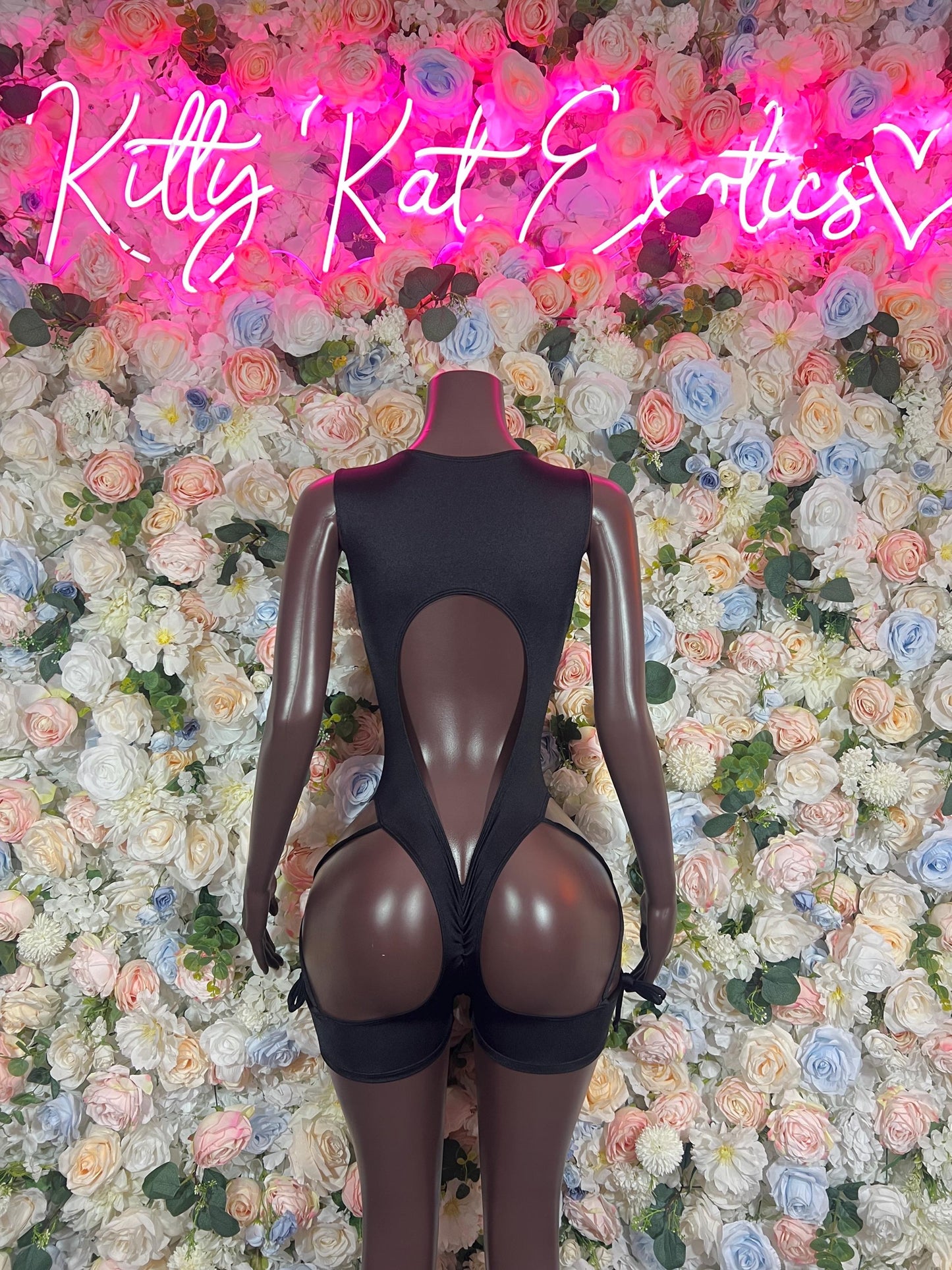 Bottle Girl One-Piece Bodysuit - Onyx Metallic Cheetah | Exotic Dancewear, Rave & Festival Outfit