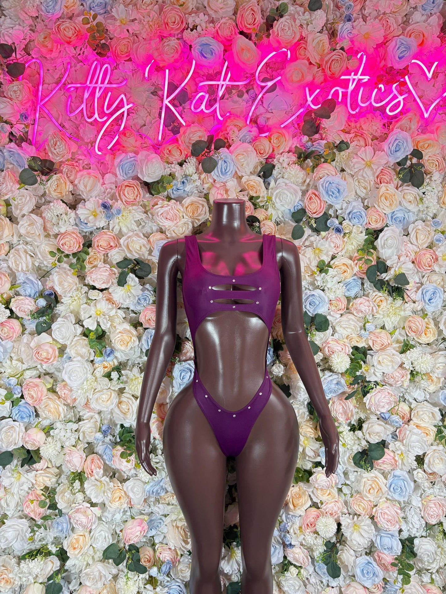 Festival Outfits  One-Piece Bodysuit Purple - Custom Design | Exotic Dancewear for Performers, Raves, & Nights Out