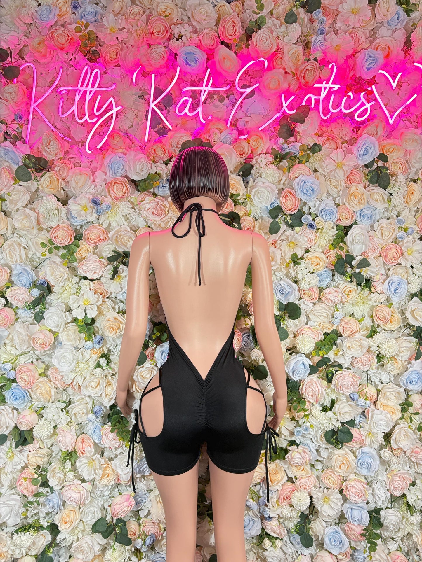 Bottlegirl Oufits One-Piece Bodysuit Pink Lightening - Custom Design | Exotic Dancewear for Performers, Raves, & Nights Out