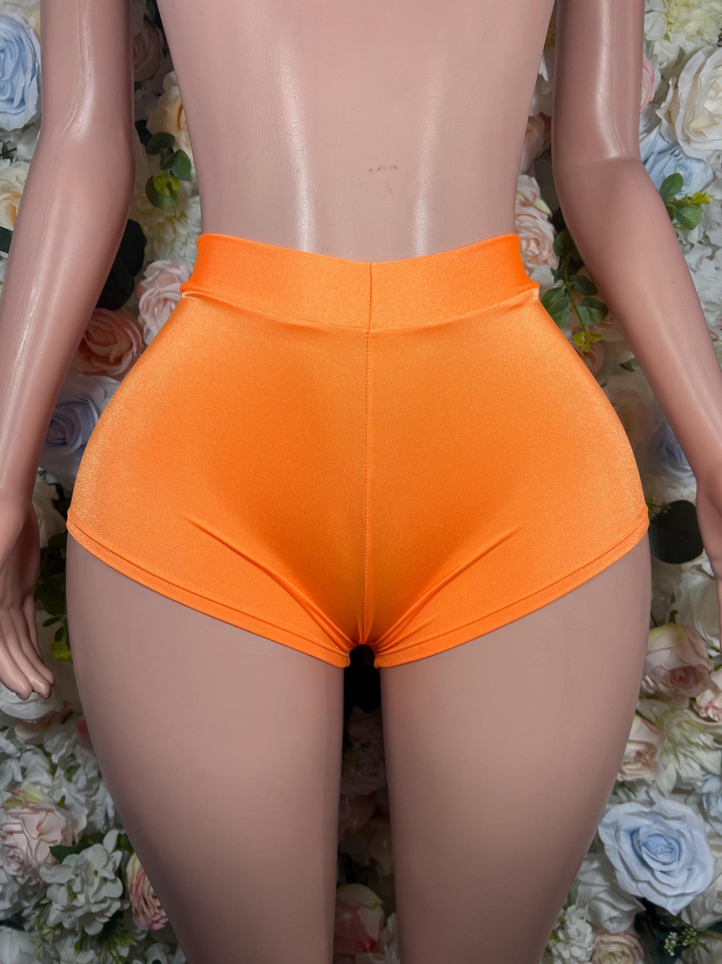 Bottle girl Outfits  Bartender Shorts - Orange Comfortable Waitress Underwear, Exotic Dancewear, Rave & Festival Clothing