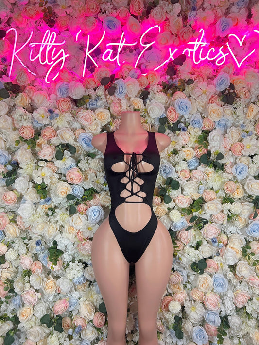 Bottlegirl Outfit Black Bodysuit -  Exotic Dancewear Rave Outfits, Events, or Special Occasions