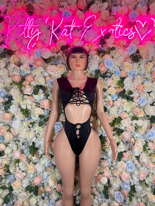 Bottlegirl Outfit Black Bodysuit -  Exotic Dancewear Rave Outfits, Events, or Special Occasions
