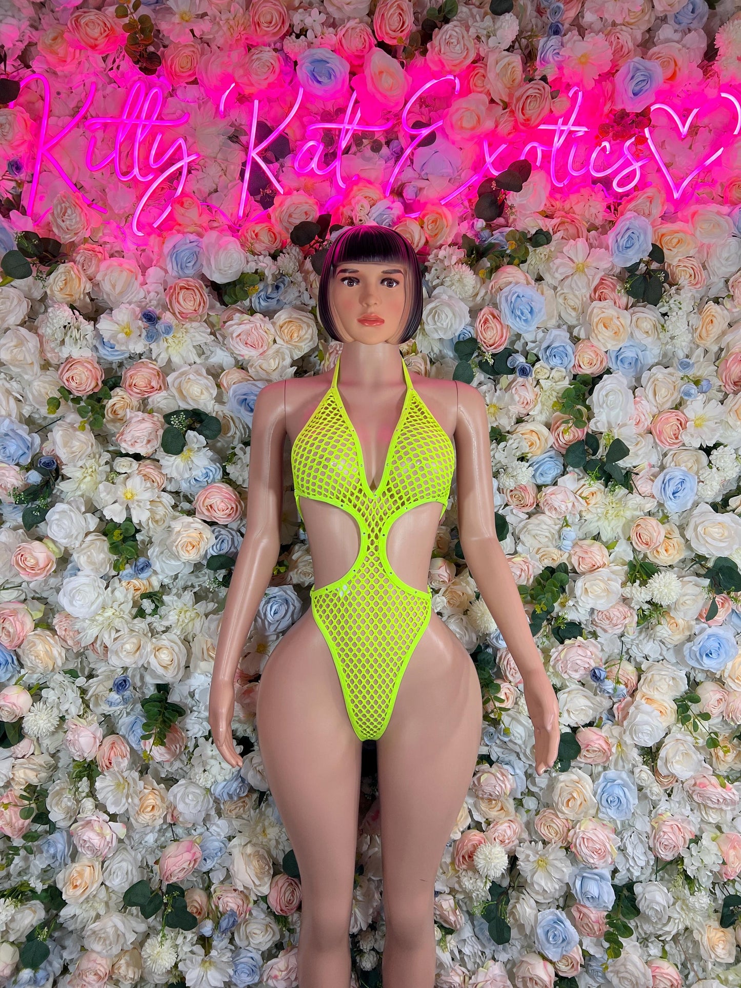 Rave Bodydsuit Neon  -  Exotic Dancewear Festival Outfit, Events, or Special Occasions