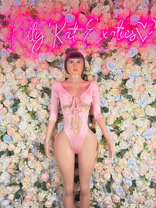 Bottlegirl Bodysuit One-Piece Baby Pink  Bartender  | Exotic Dancewear Festival wear
