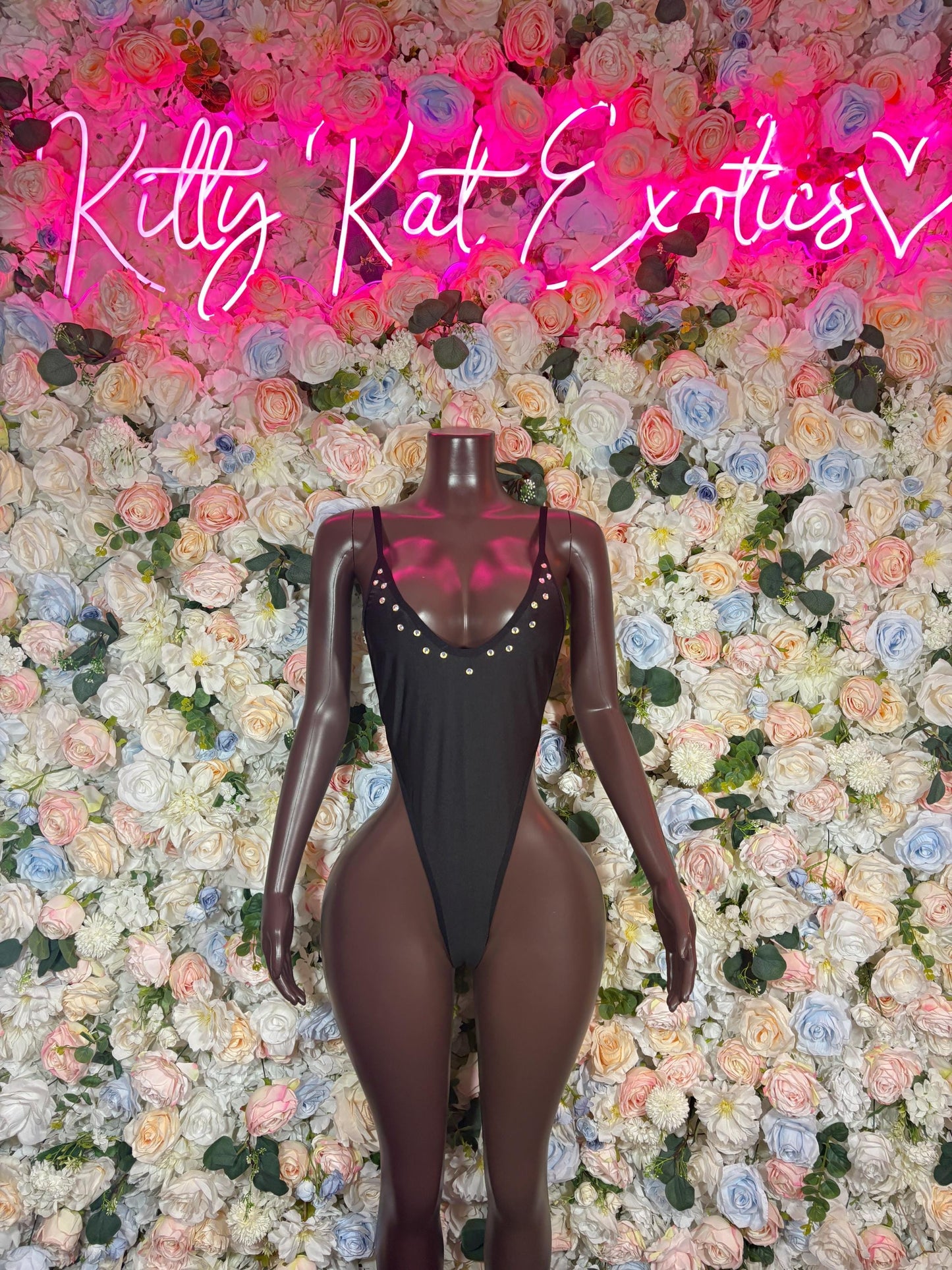 Bartender Bodysuit One-Piece Black Bodysuit | Exotic Dancewear for Performers, Rave Outfit