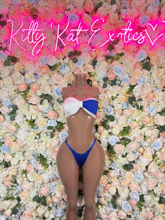 El Salvador Flag Bodysuit Set | Two-Piece Swimsuit | Festival Outfit | Nicaragua Bikini | Country Flag Swimwear | Beachwear | Carnival