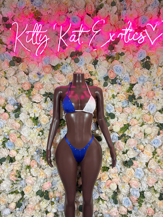 El Salvador Flag Bikini Set | Two-Piece Swimsuit | Festival Outfit  Bikini | Country Flag Swimwear | Beachwear | Carnival