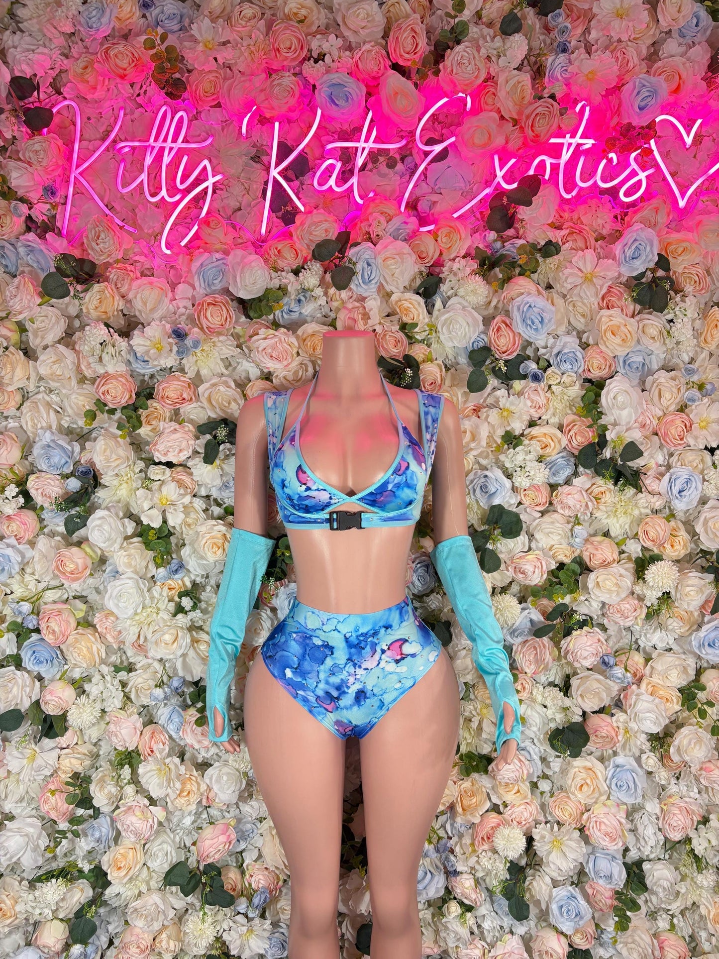 Rave Outfit One-Piece Multicolor Trippy Bodysuit With Sleeves  Festival Wear Ravewear Festive Costume