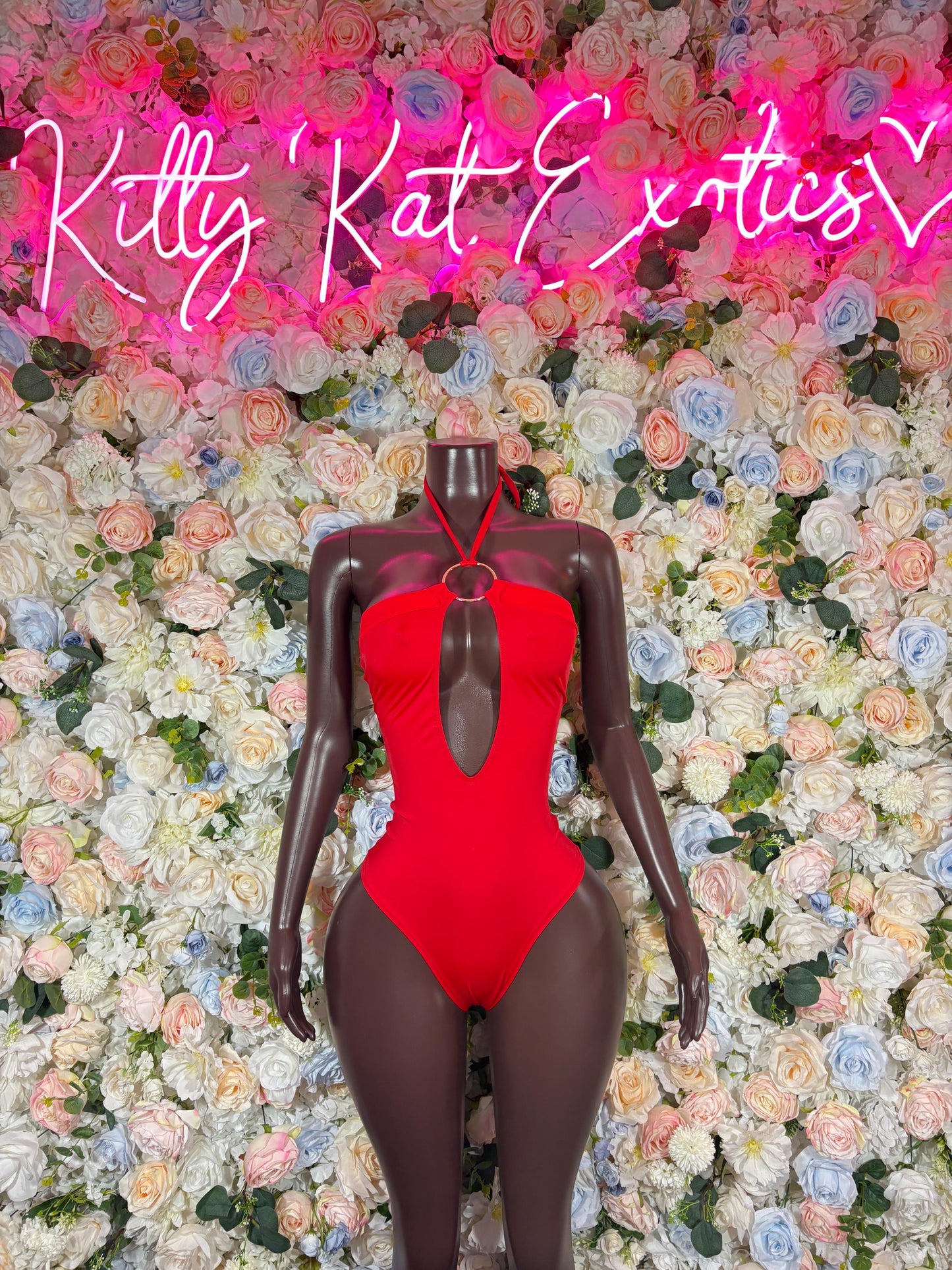 EDM Outfit Exotic Dancewear One Piece Red Bodysuit Festival wear Ravewear Sexy Dancewear