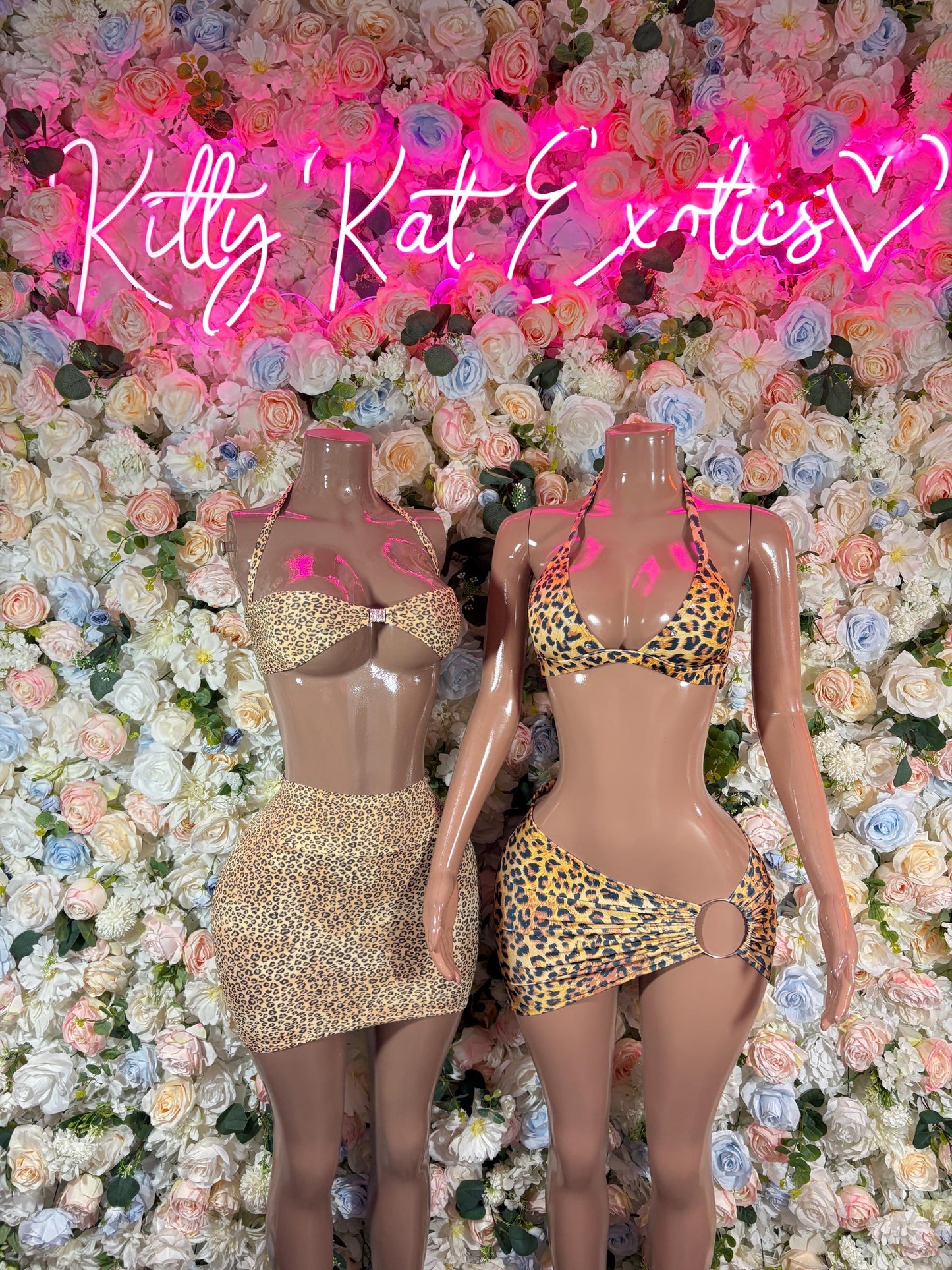 Festival Clothing Two Piece Leopard Skirt  Sexy Rave Outfit for Parties Animal Print Clubwear Exotic Dancewear