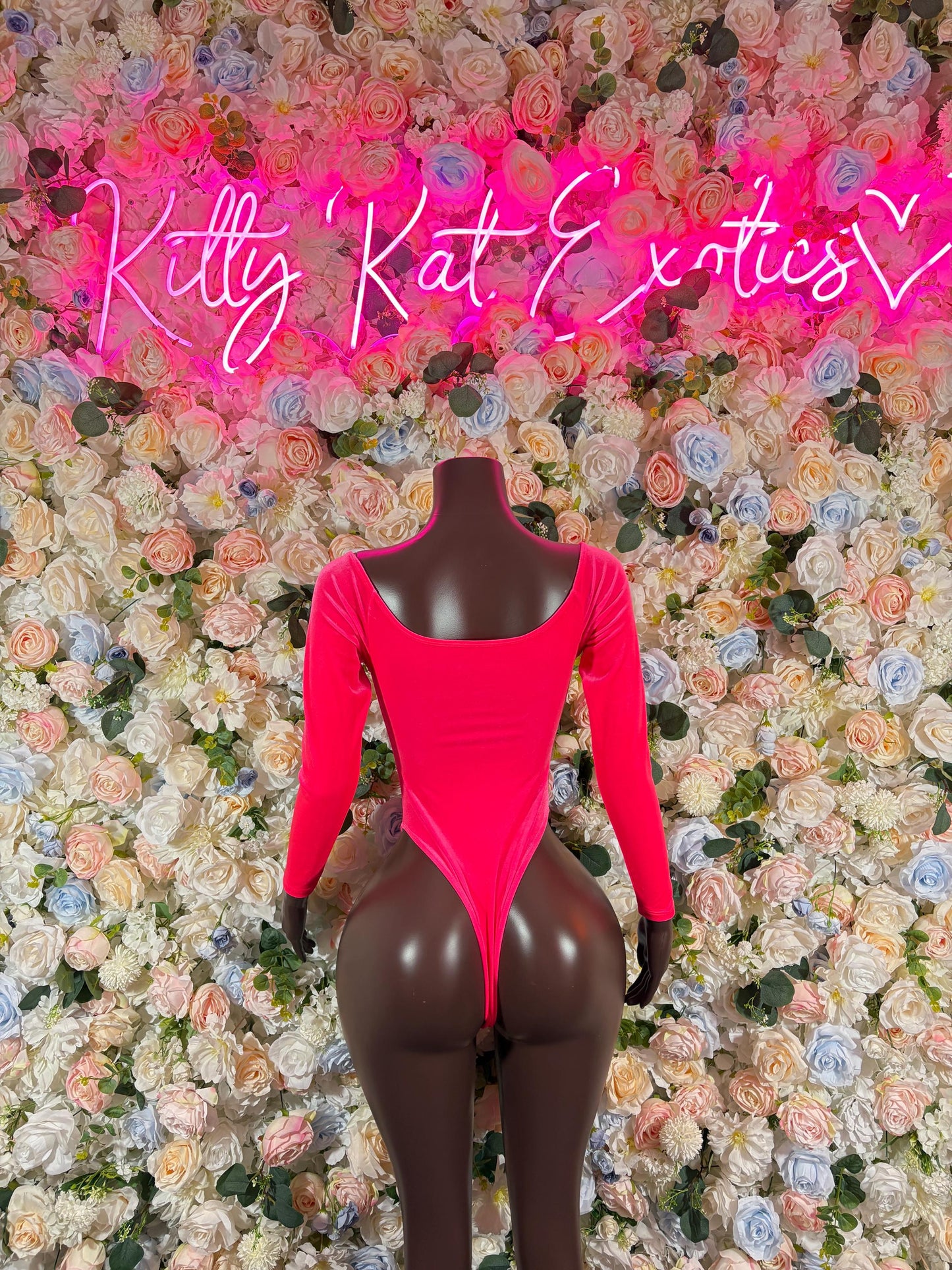 Bottlegirl Outfit One-Piece Pink Velvet Bodysuit   Bartender  | Exotic Dancewear Festival wear