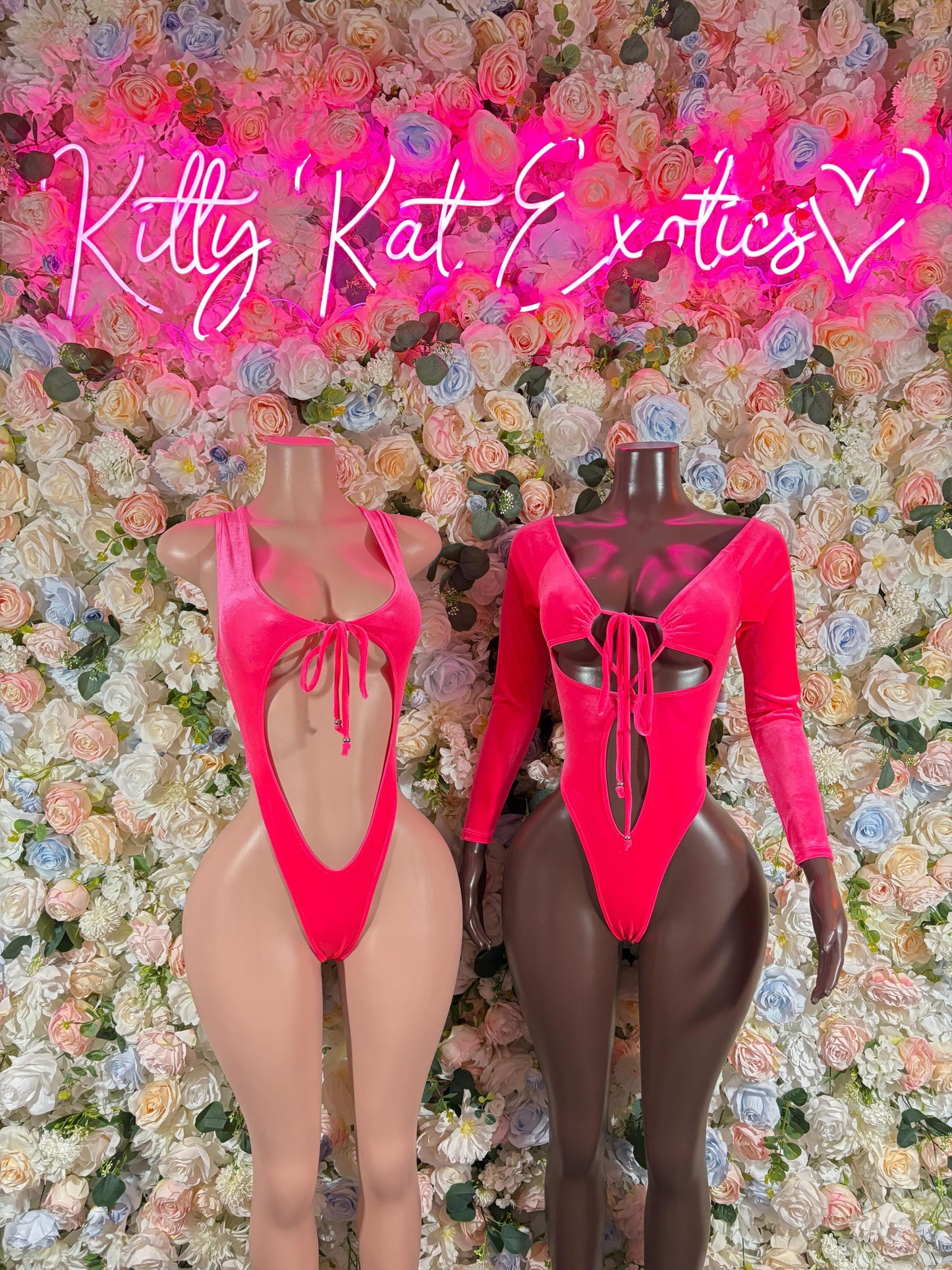 Bottlegirl Outfit One-Piece Pink Velvet Bodysuit   Bartender  | Exotic Dancewear Festival wear