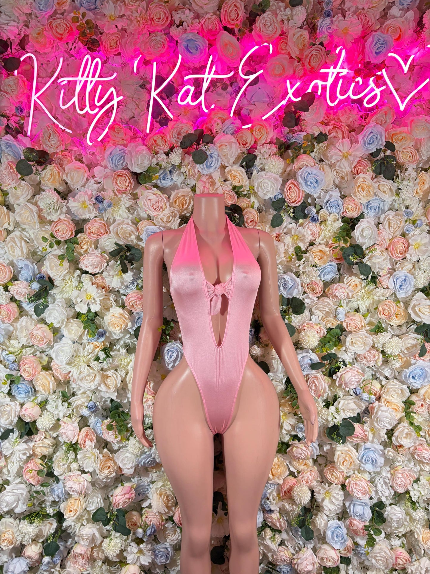 Rave Outfit One-Piece Baby Pink Bodysuit   Bartender  | Exotic Dancewear Festival wear