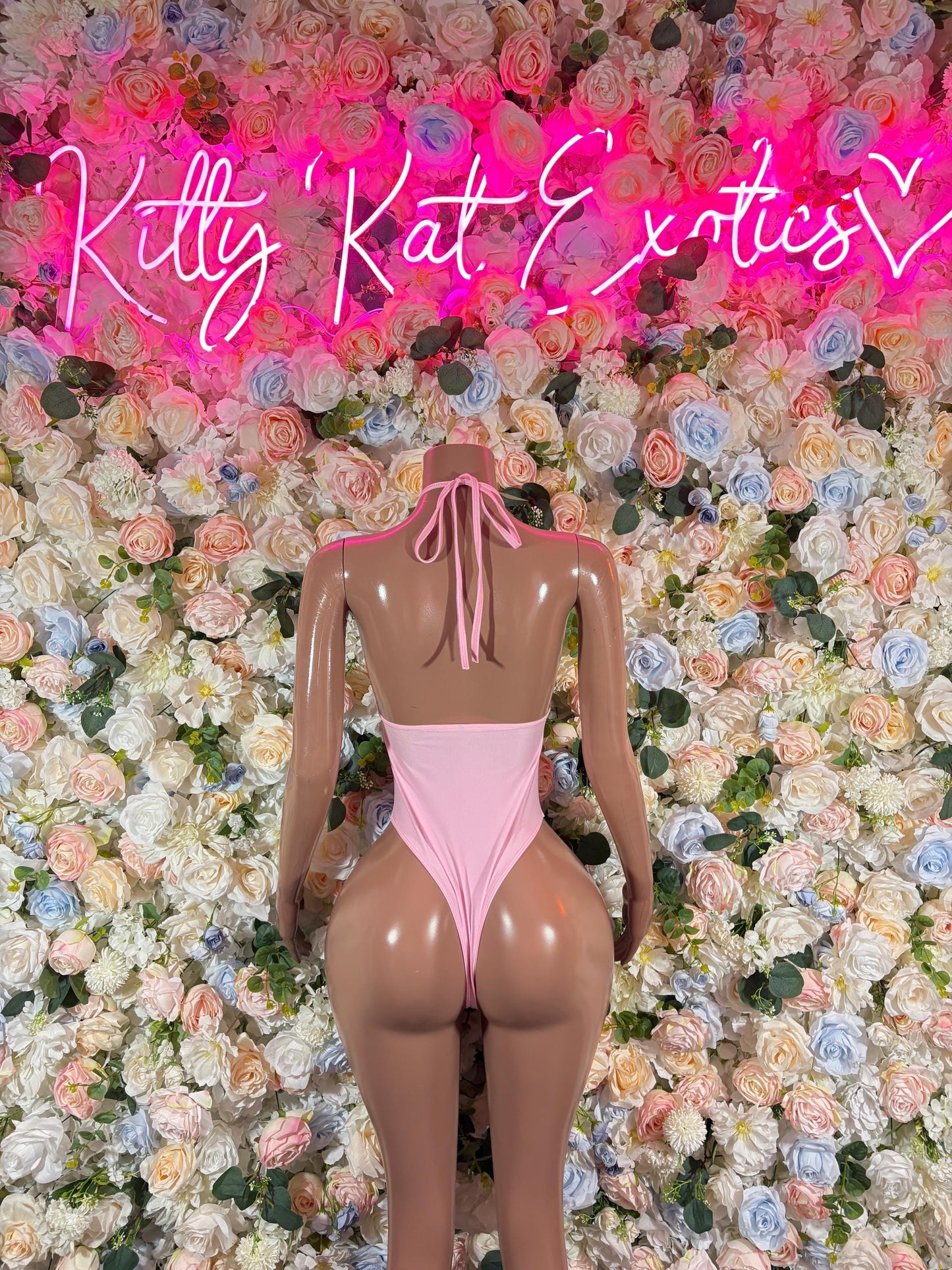 Rave Outfit One-Piece Baby Pink Bodysuit   Bartender  | Exotic Dancewear Festival wear