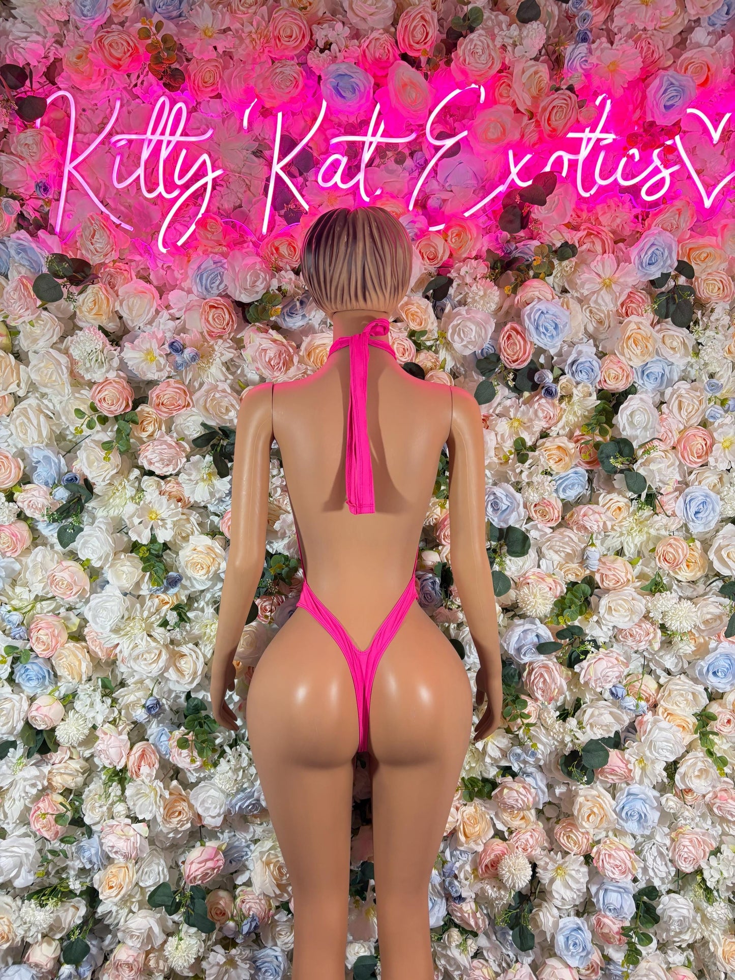 Festival Clothing One-Piece Hot Pink Bodysuit   Bartender  | Exotic Dancewear Festival wear