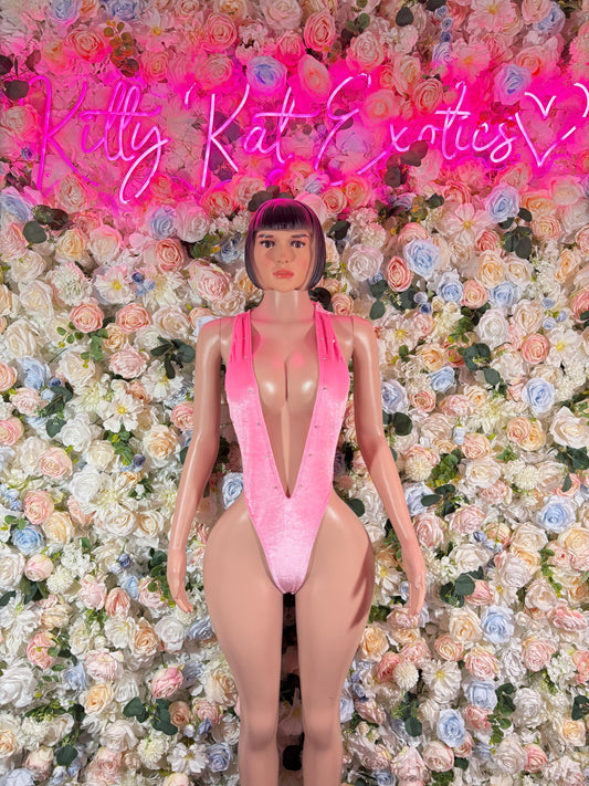Rave wear One-Piece Baby Pink Bodysuit   Bartender  | Exotic Dancewear Festival wear
