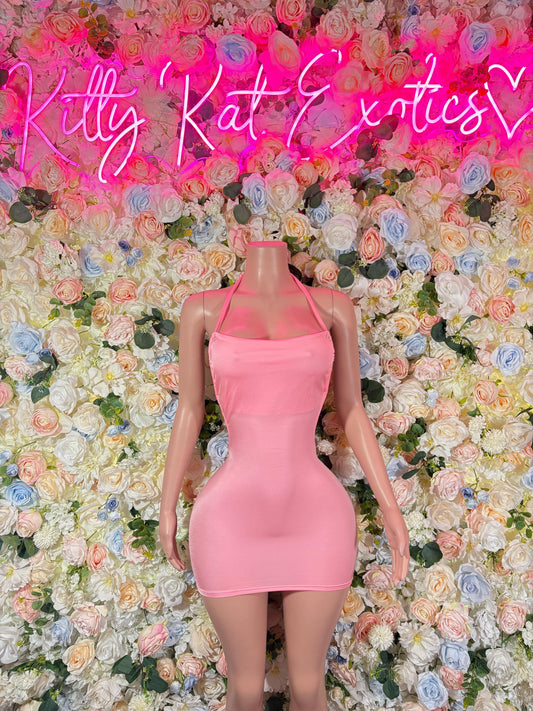 Pink Dress  Sexy Festival Outfit, Ravewear, Club Dress, Exotic Dancewear, EDM Party Look, Summer Womens Clothing