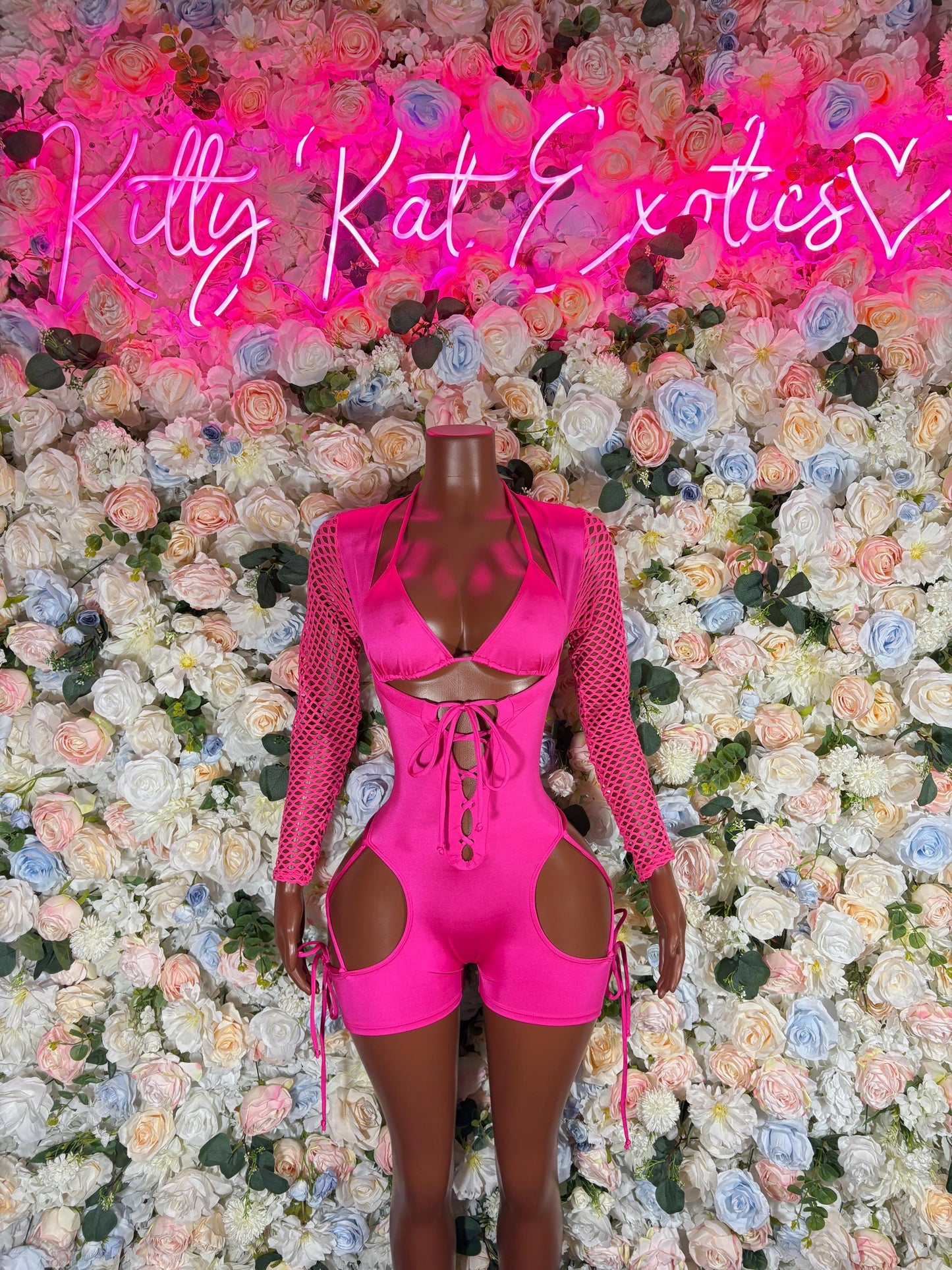 Bottlegirl Bodysuit One-Piece Bodysuit Pink - Custom Design | Exotic Dancewear Rave Outfits