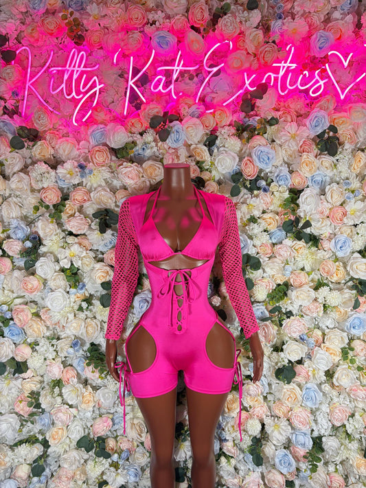 Bottlegirl Bodysuit One-Piece Bodysuit Pink - Custom Design | Exotic Dancewear Rave Outfits