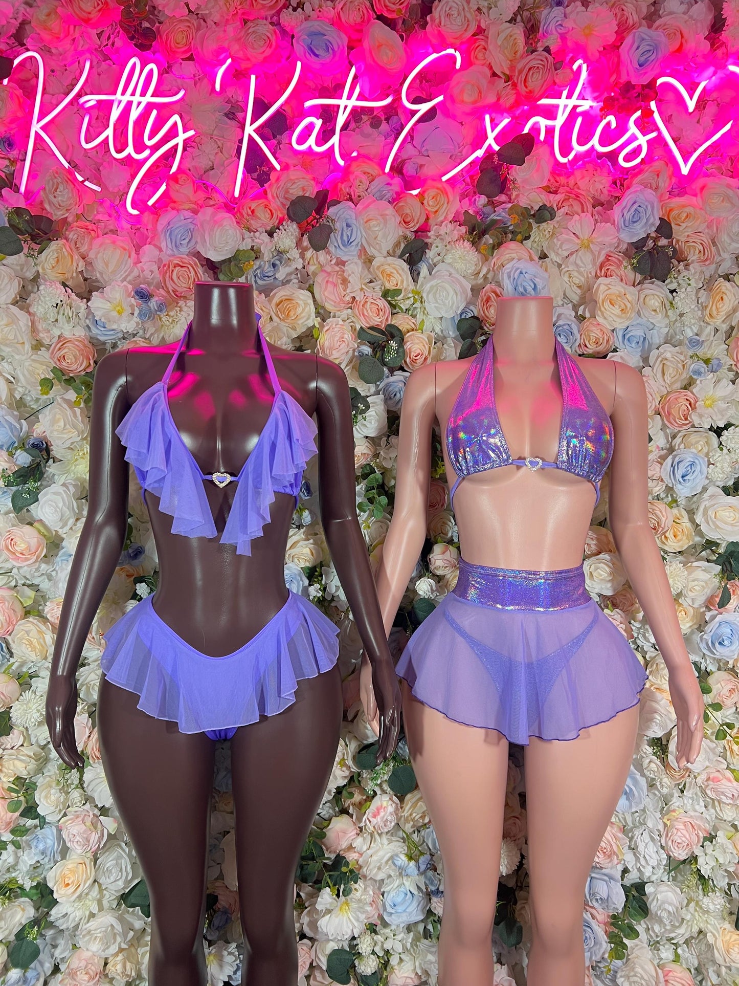 Festival Outfit Two Piece Purple Skirt Set- Festival, Sexy for Performers, Events, or Special Occasions