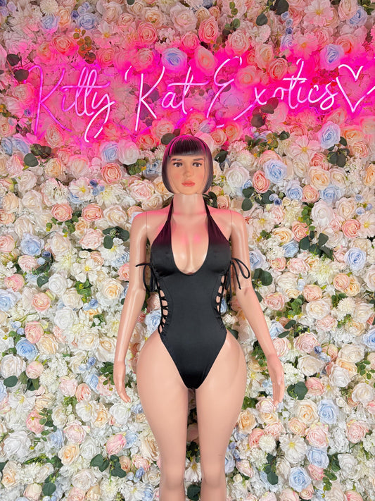 Bottlegirl One-Piece Black  Bodysuit  Exotic Dancewear for Performers, Raves, or Night Out | Bottle girl Outfits