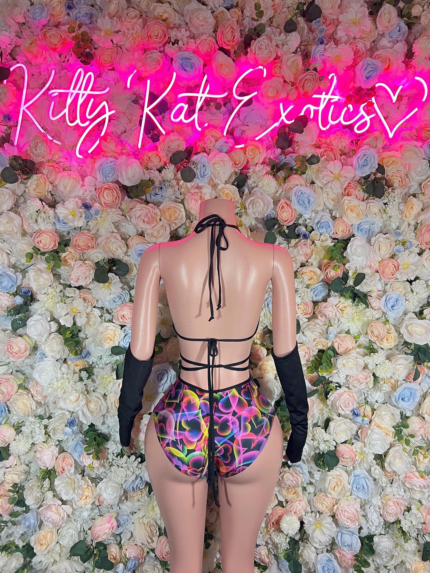 Rave Outfit One-Piece Multicolor Trippy Mushroom Bodysuit With Sleeves  Festival Wear Ravewear Festive Costume