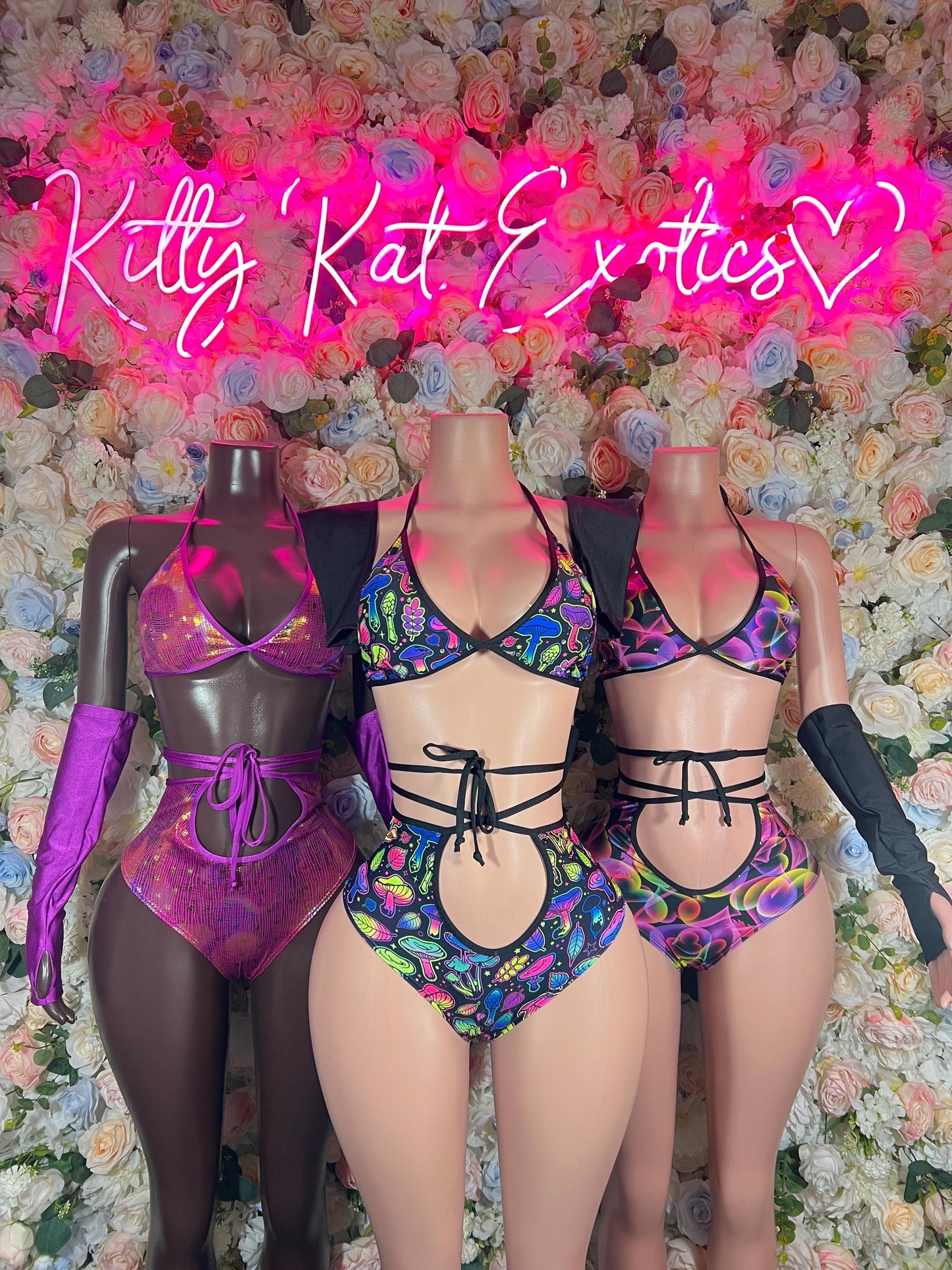 Rave wear One-Piece Multicolor Purple Metallic Bodysuit With Sleeves  Festival Wear Ravewear Festive Costume