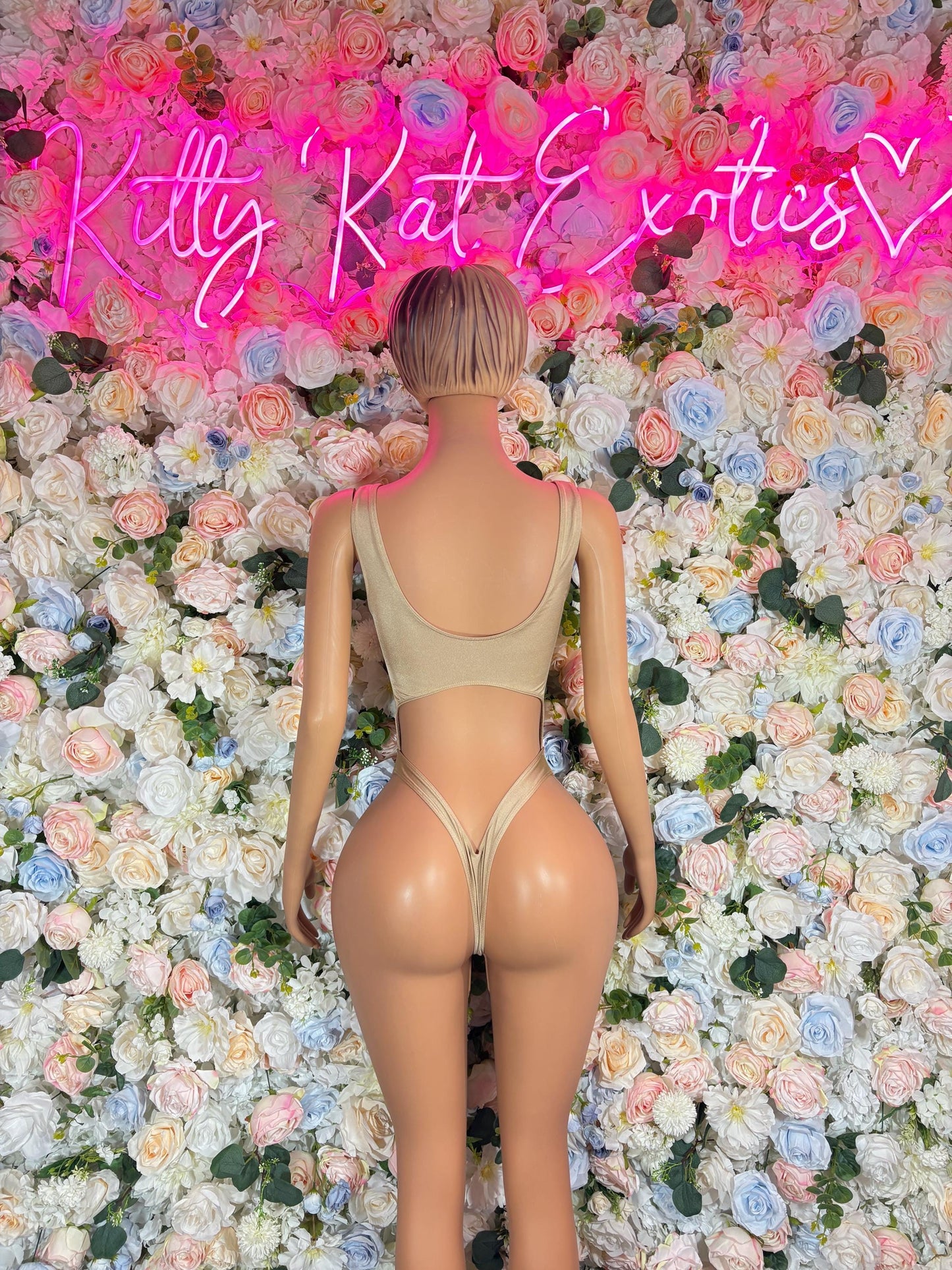 Bottlegirl Bodysuit One Piece Nude  Ravewear Festival wear Bartender Outfit