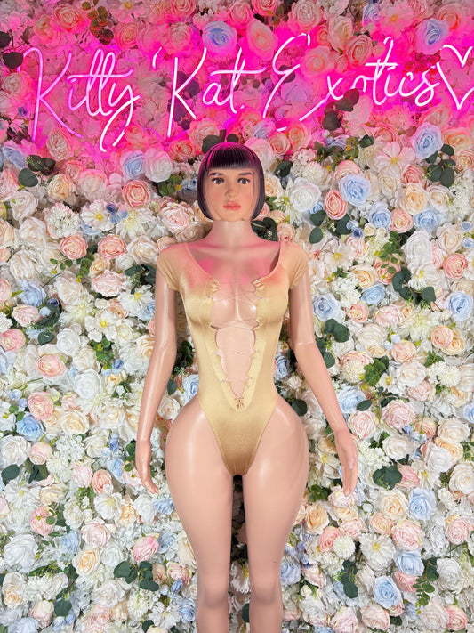 Bartender Bodysuit One Piece Nude  Ravewear Festival wear Bartender Outfit