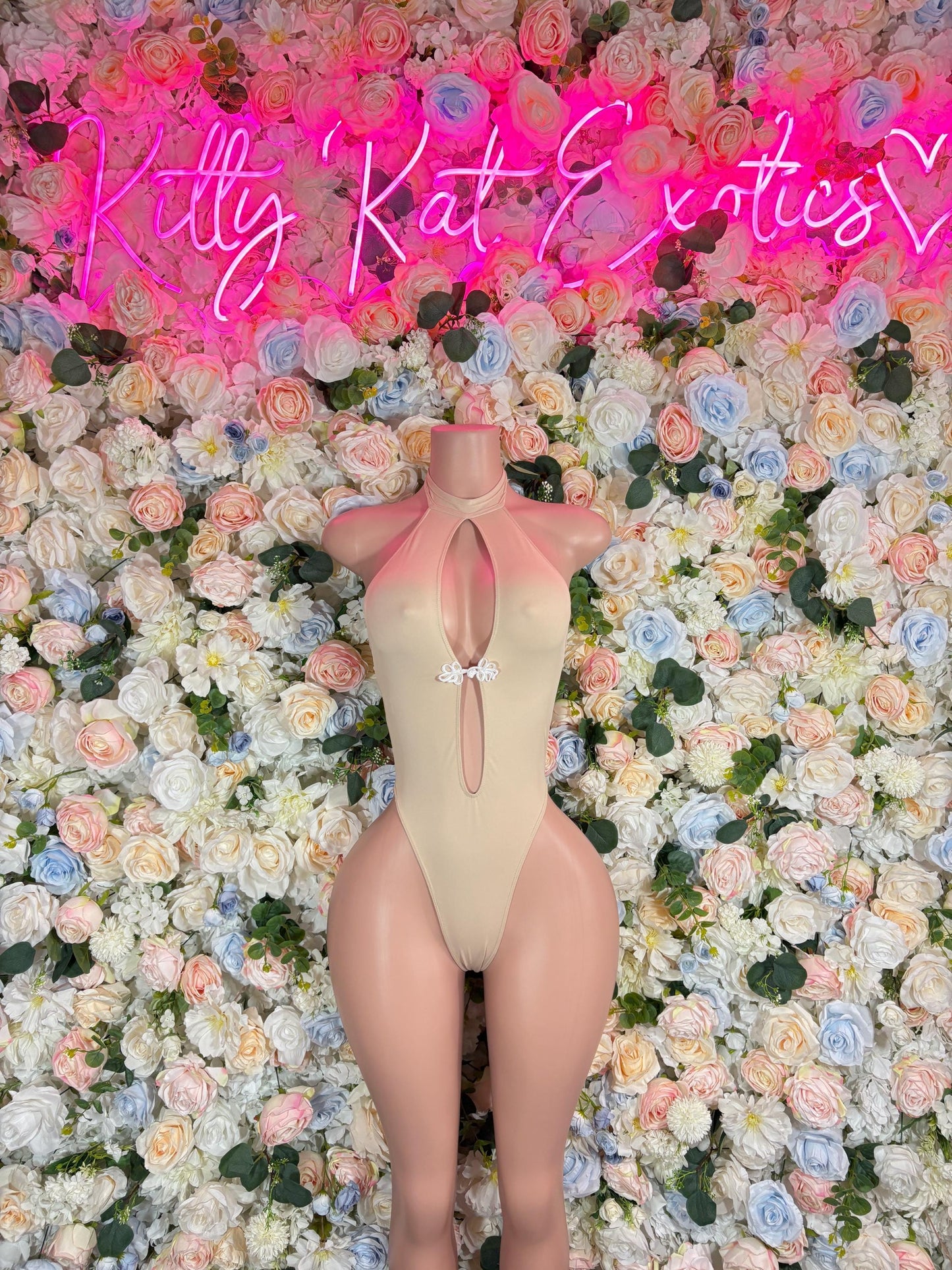 Bartender Bodysuit One Piece Nude  Ravewear Festival wear Bartender Outfit