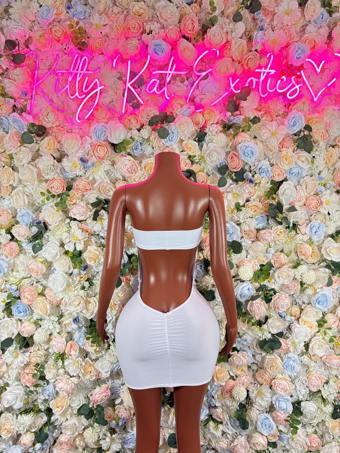 Summer White Dress Sexy Party Gown | Clubwear, Night Out, Bold Shiny Statement Womens Outfit