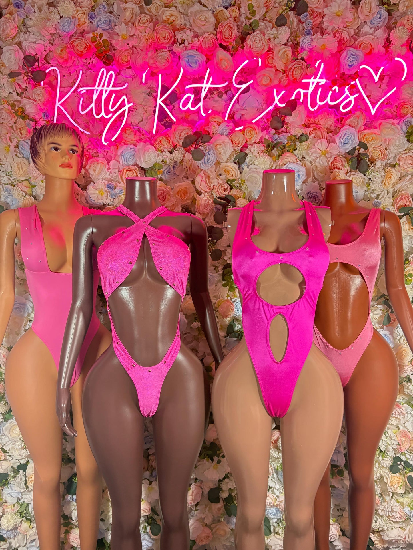 Festival Outfit One-Piece Pink Rave Bodysuit Exotic Dancewear Rave wear