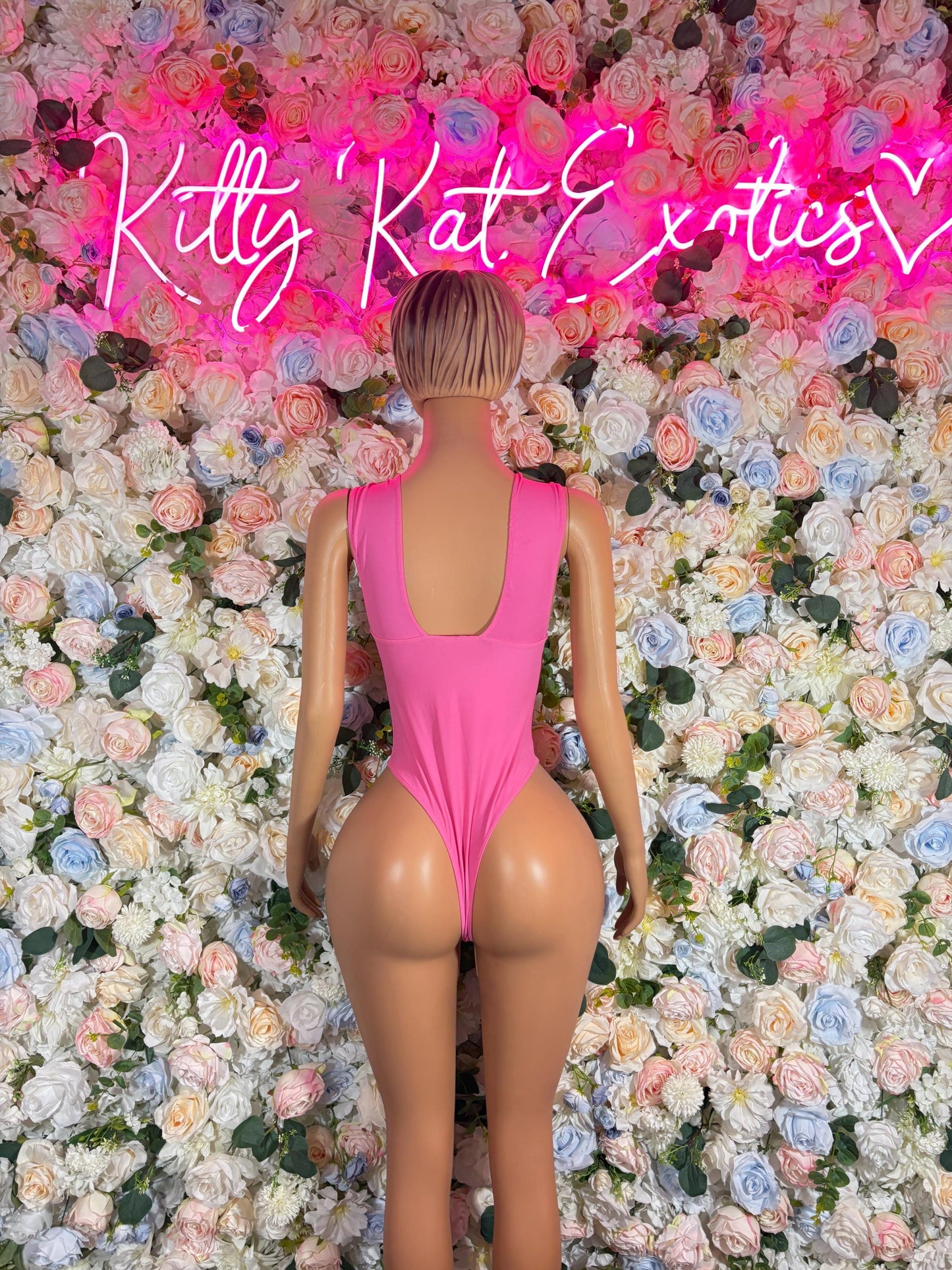 Festival Outfit One-Piece Pink Rave Bodysuit Exotic Dancewear Rave wear