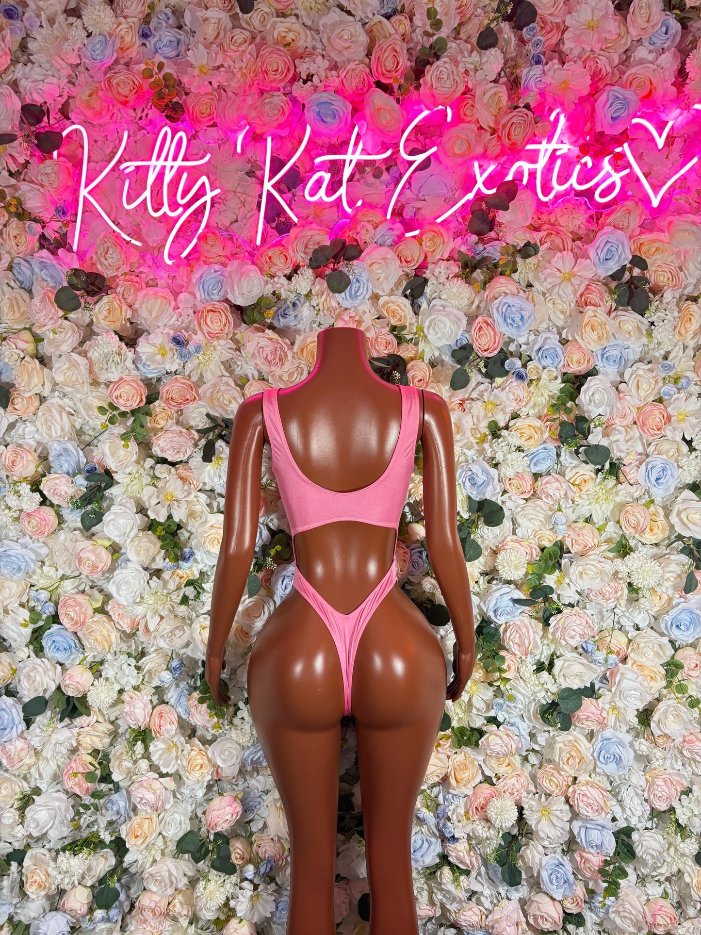 Festival Outfit One-Piece Pink Rave Bodysuit Exotic Dancewear Rave wear