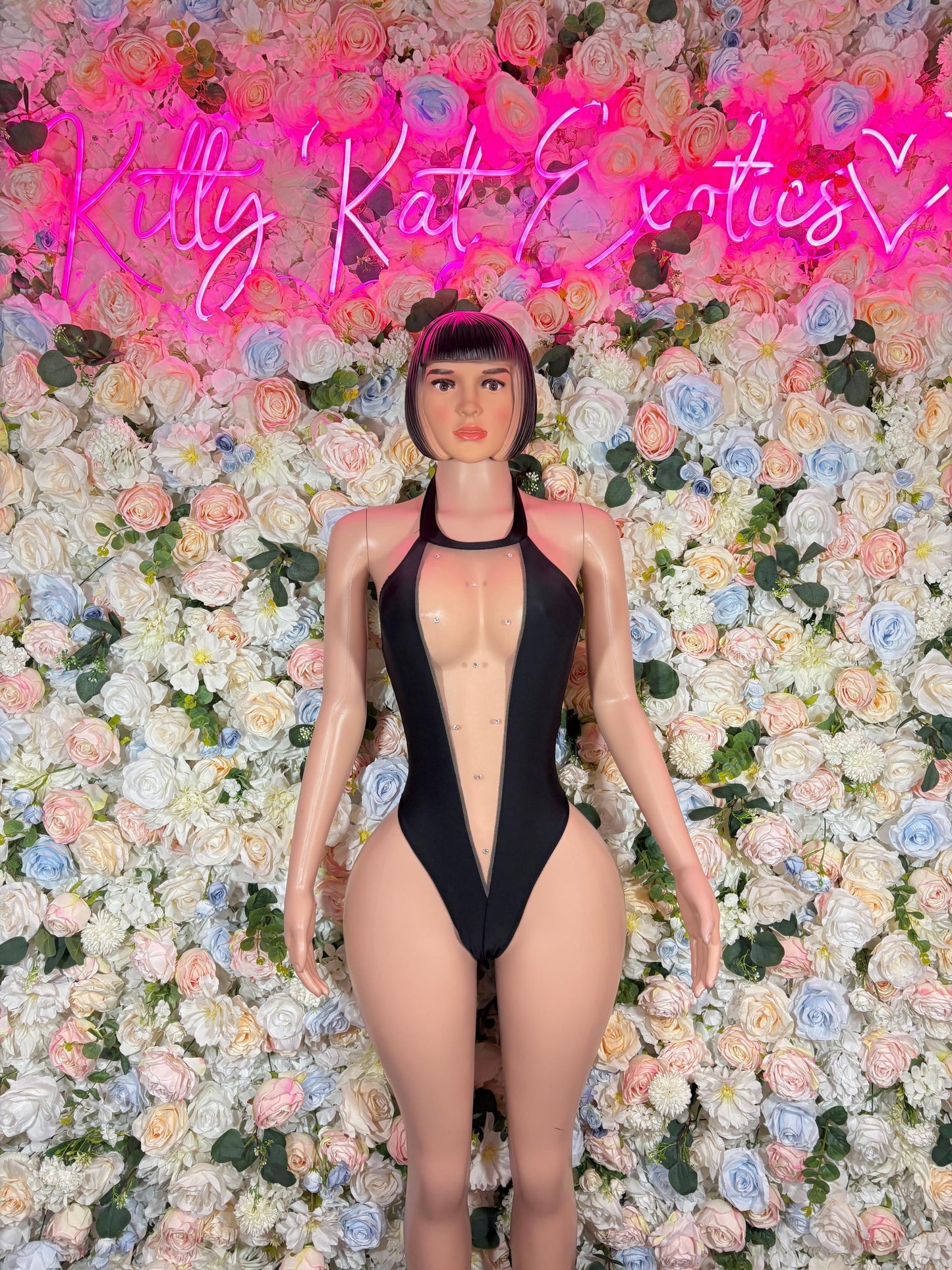 Bartender Bodysuit One-Piece Black Bodysuit | Exotic Dancewear for Performers, Rave Outfit