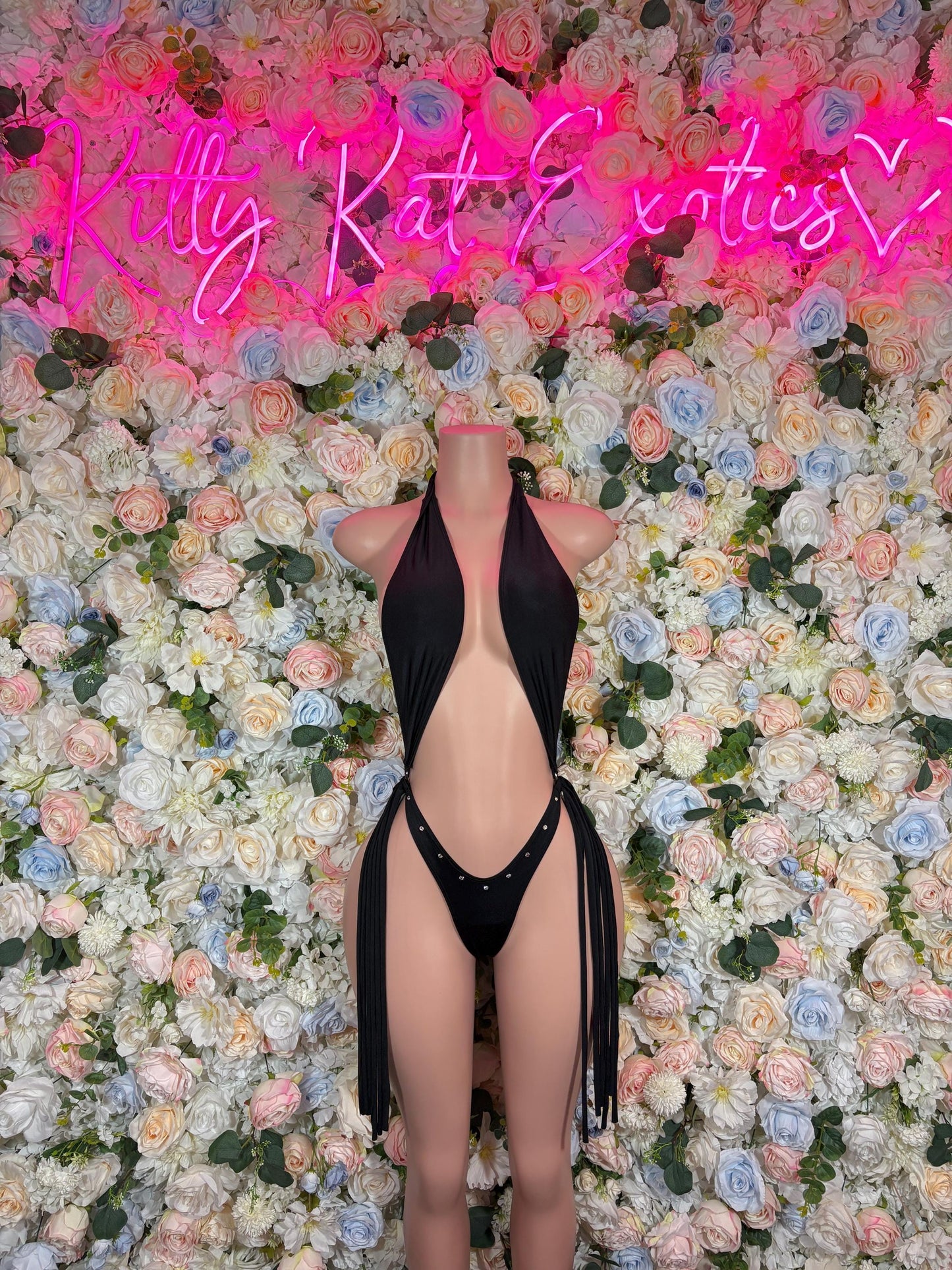 Bartender Bodysuit One-Piece Black Bodysuit | Exotic Dancewear for Performers, Rave Outfit