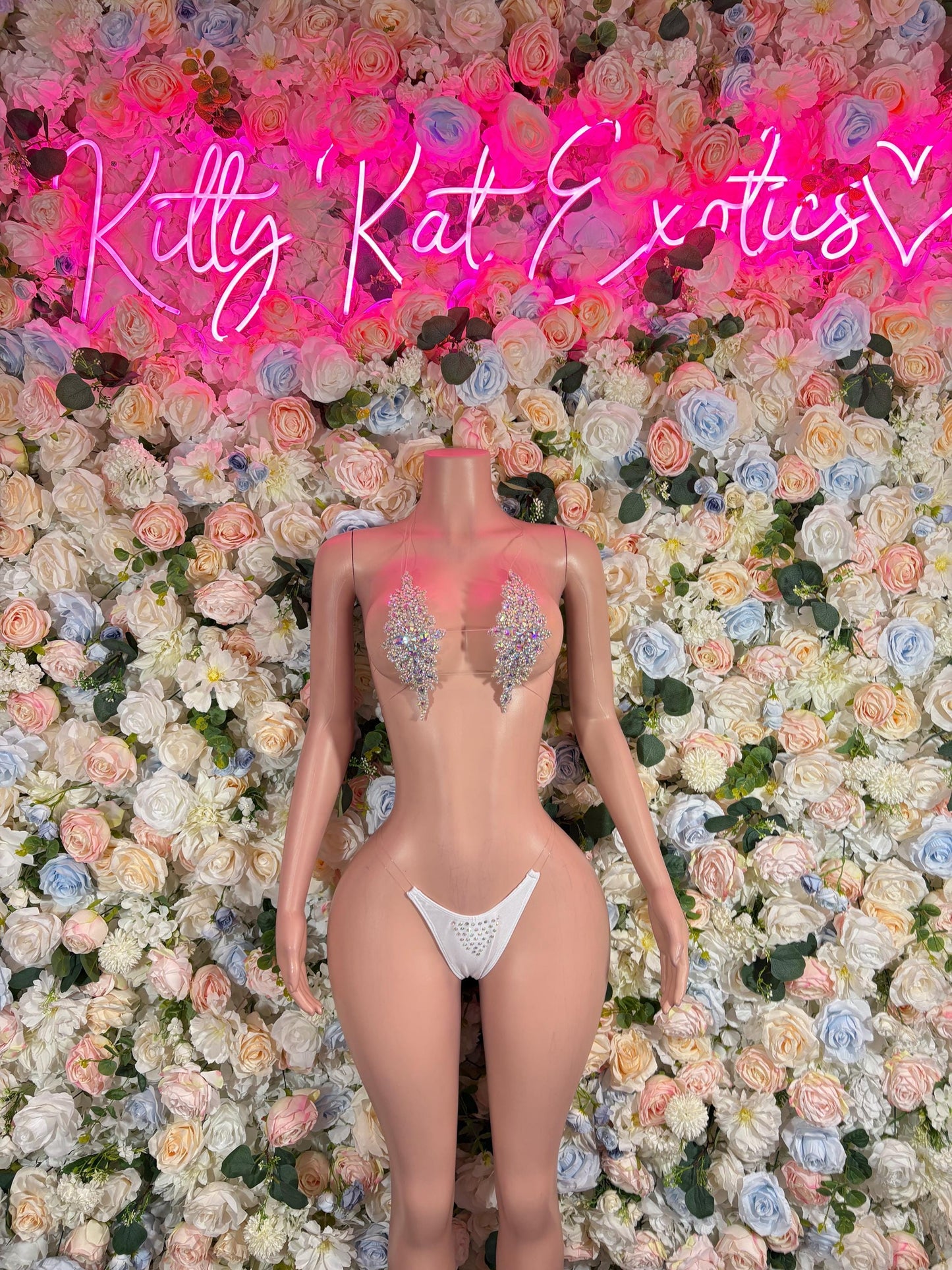 Rhinestone Festival Outfit Crystal Bikini Set - Sparkly Crystal Two Piece Swimsuit Festival Rave Dancewear Costume Exotic Outfit