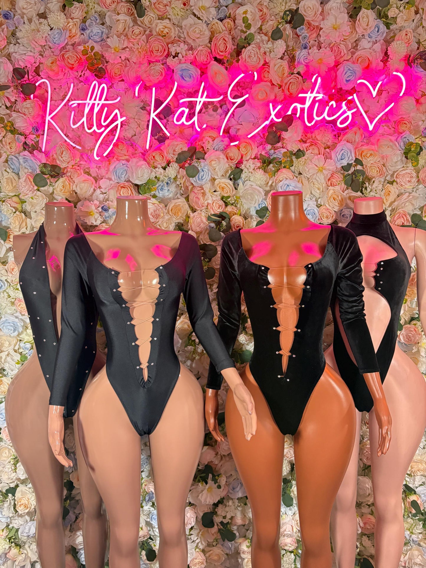 Black Bartender Bodysuit - Exotic One Piece Dancewear Stripper Outfit Rave  Clubwear Bottle Girl Costume