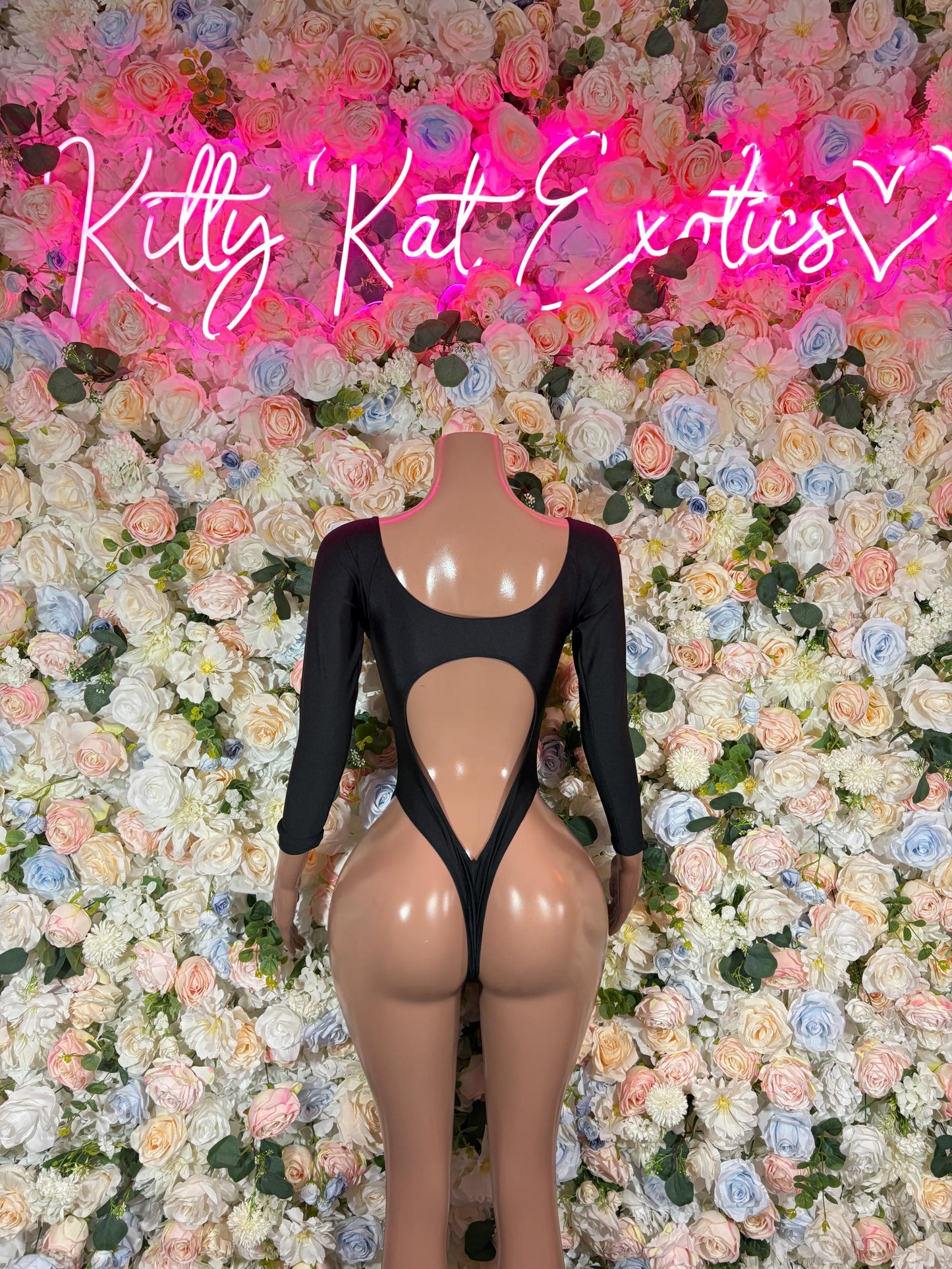 Black Bartender Bodysuit - Exotic One Piece Dancewear Stripper Outfit Rave  Clubwear Bottle Girl Costume