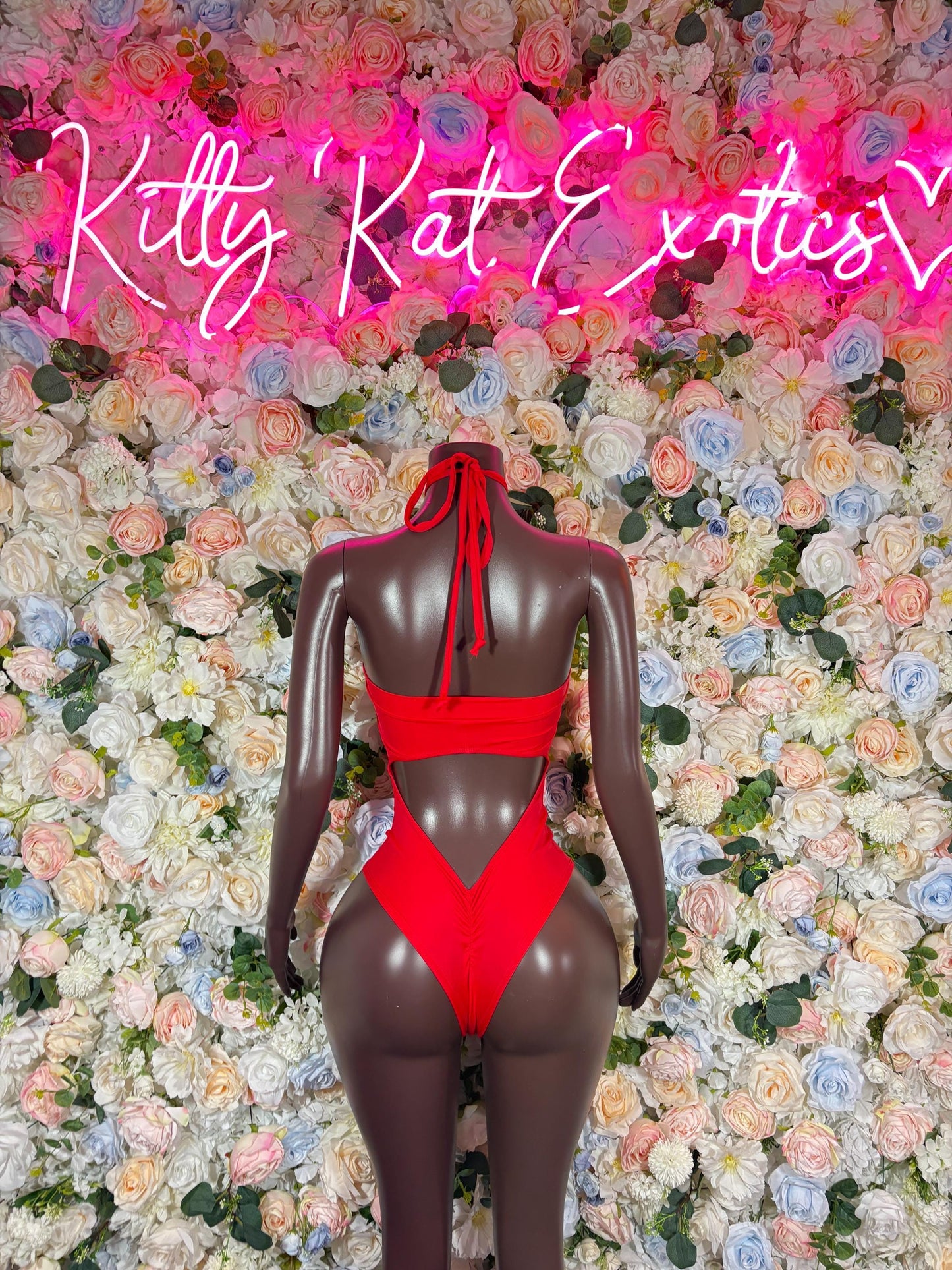 EDM Outfit Exotic Dancewear One Piece Red Bodysuit Festival wear Ravewear Sexy Dancewear